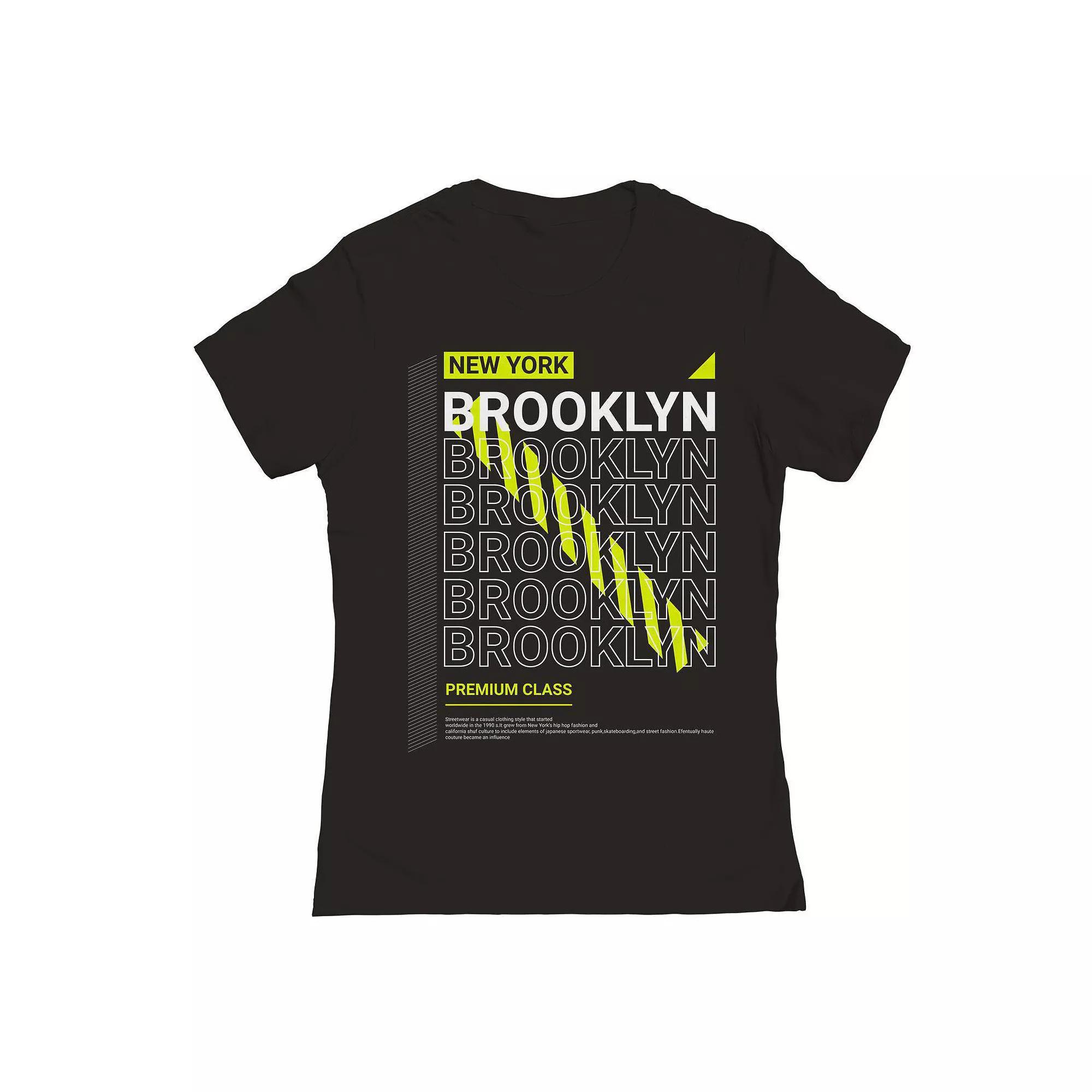 Junior's New York Brooklyn Repeat Graphic Tee, Women's,  Product Image