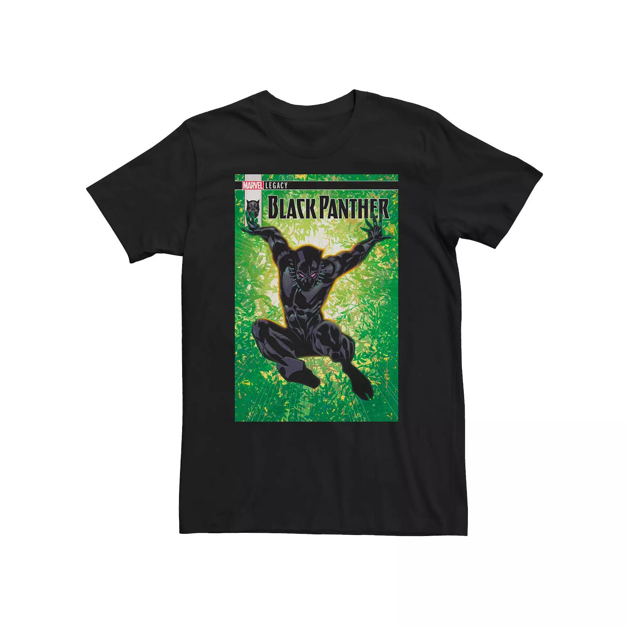 Big & Tall Marvel Black Panther Jungle Jump Comic Cover Tee, Men's,  Product Image