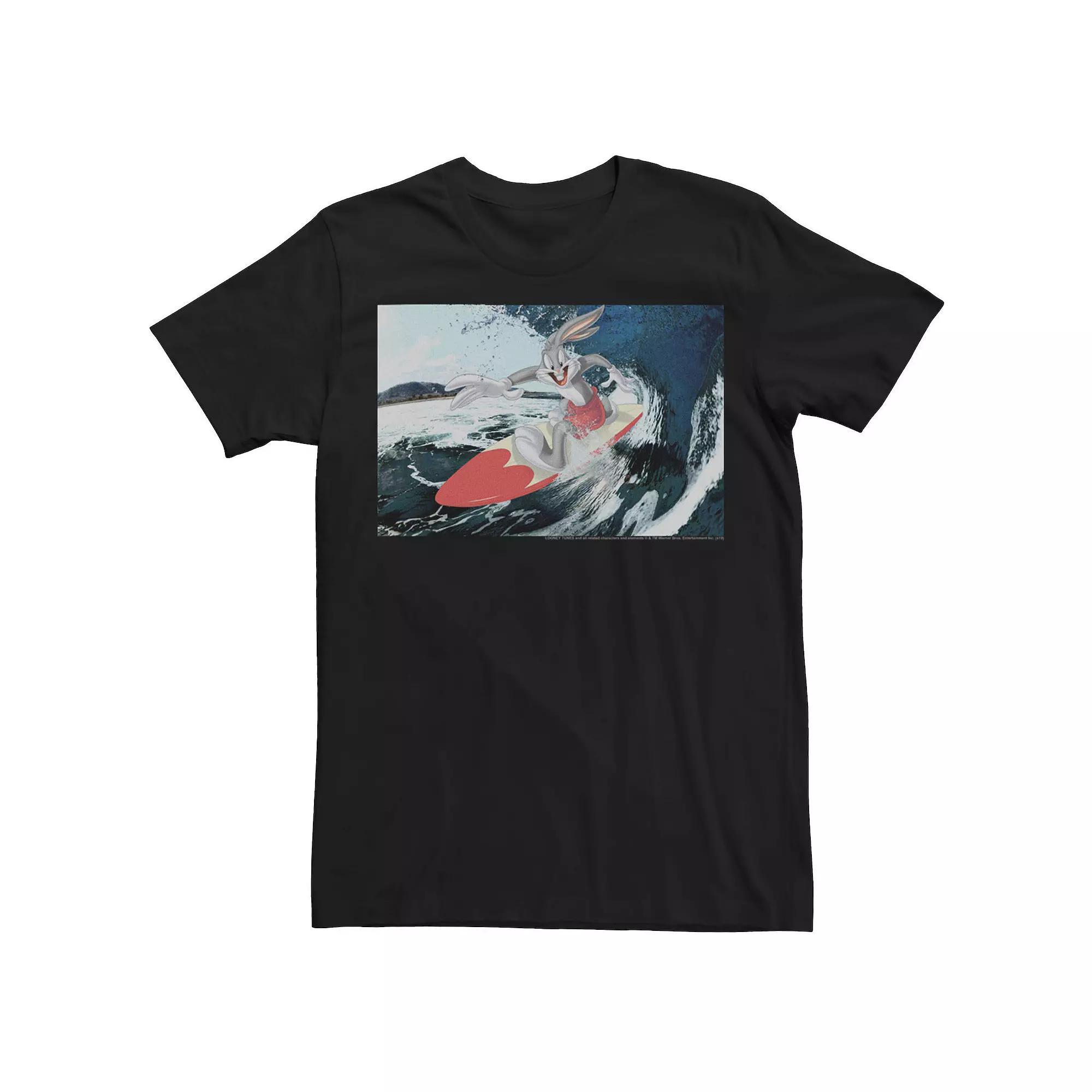 Men's Bugs Bunny Wave Surf Poster Tee,  Product Image
