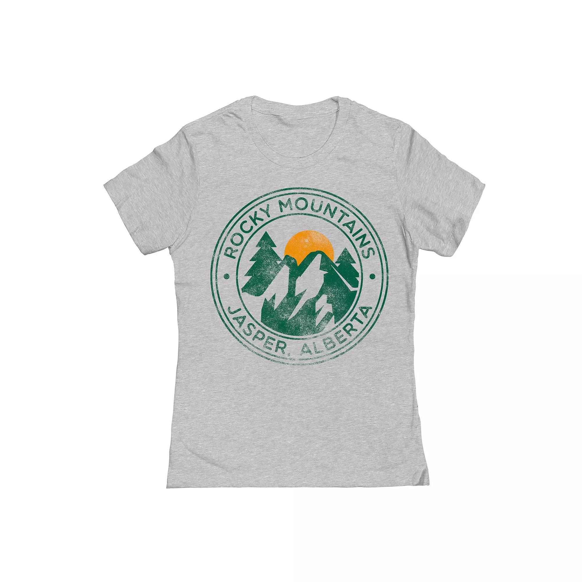 Junior's Jasper Alberta Womens Graphic Tee, Girl's, Size: Small, Sport Gray Product Image