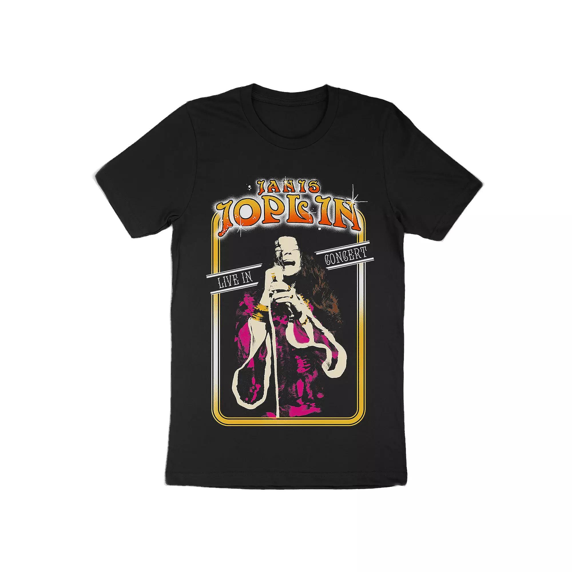 Men's Janis Joplin Live In Concert Tee, Size: Large, Black Product Image
