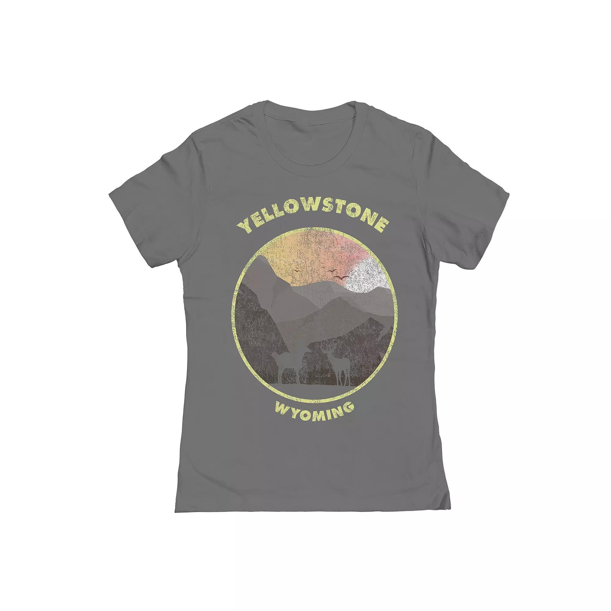 Junior's Yellowstone 10 Womens Graphic Tee, Girl's, Size: Medium, Grey Product Image