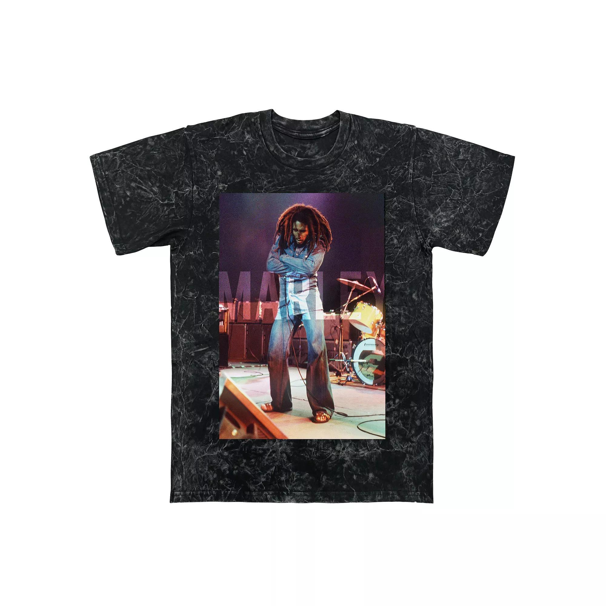 Men's Bob Marley Stage Graphic Tee, Size: Small, Black Mineral Wash Product Image