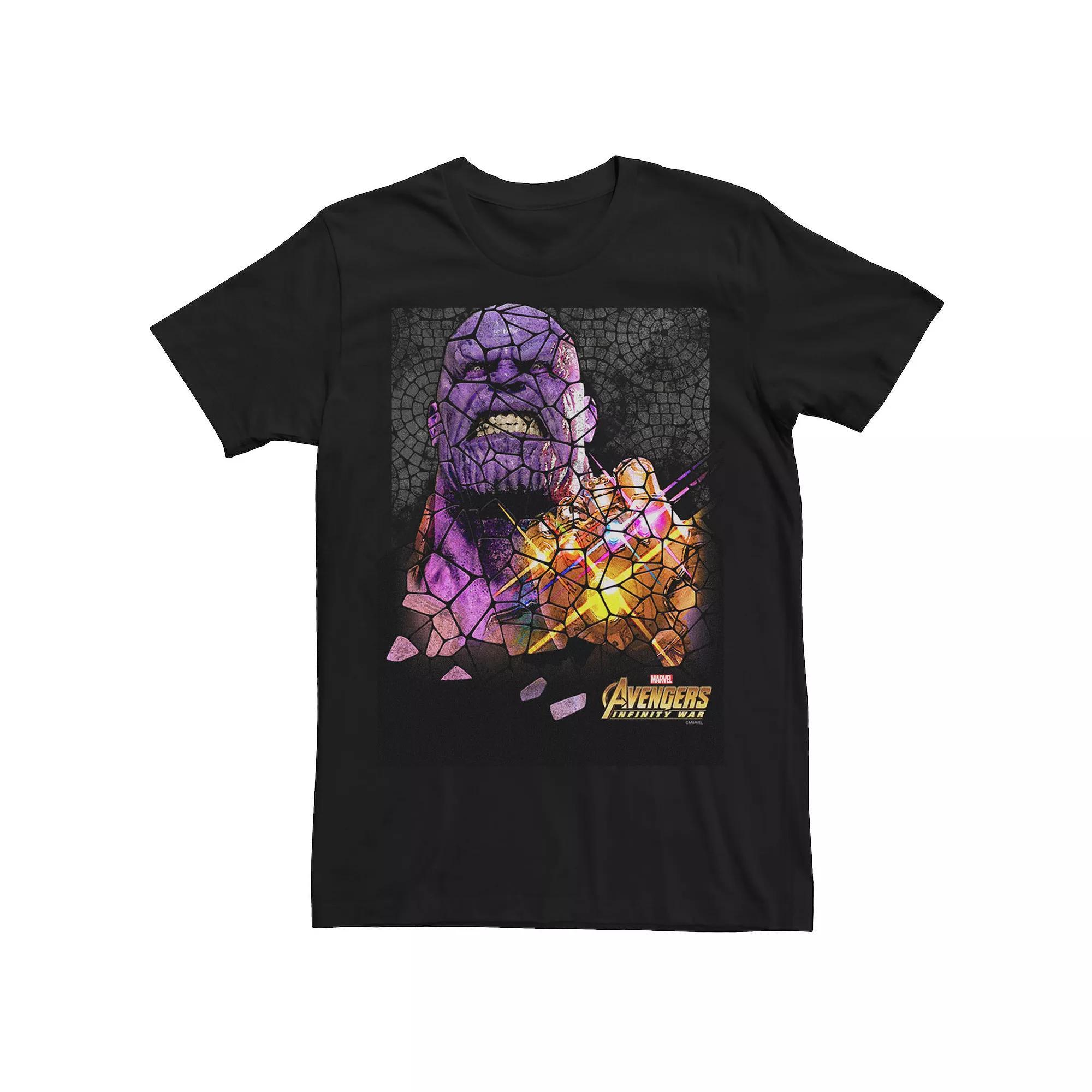 Men's Marvel Infinity War Thanos Stained Glass Graphic Tee, Size: XL, Black Product Image