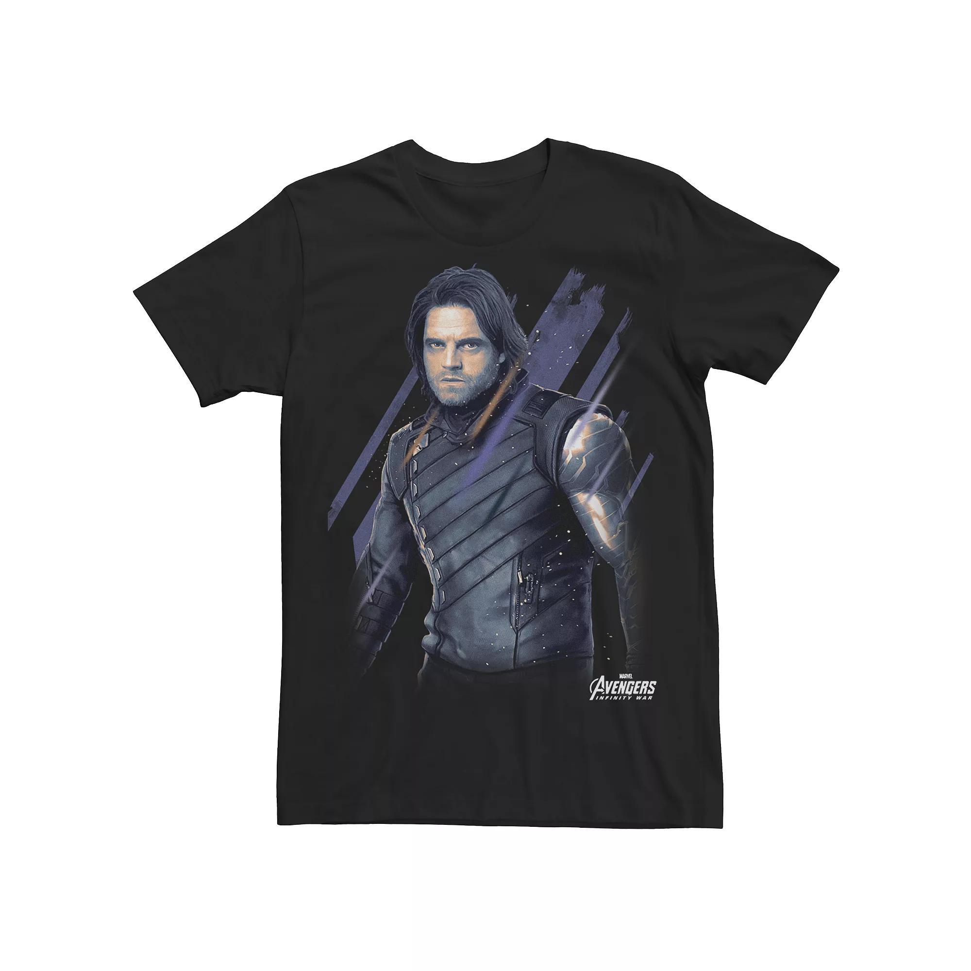 Men's Avengers Infinity War Bucky Tee, Size: Large, Black Product Image