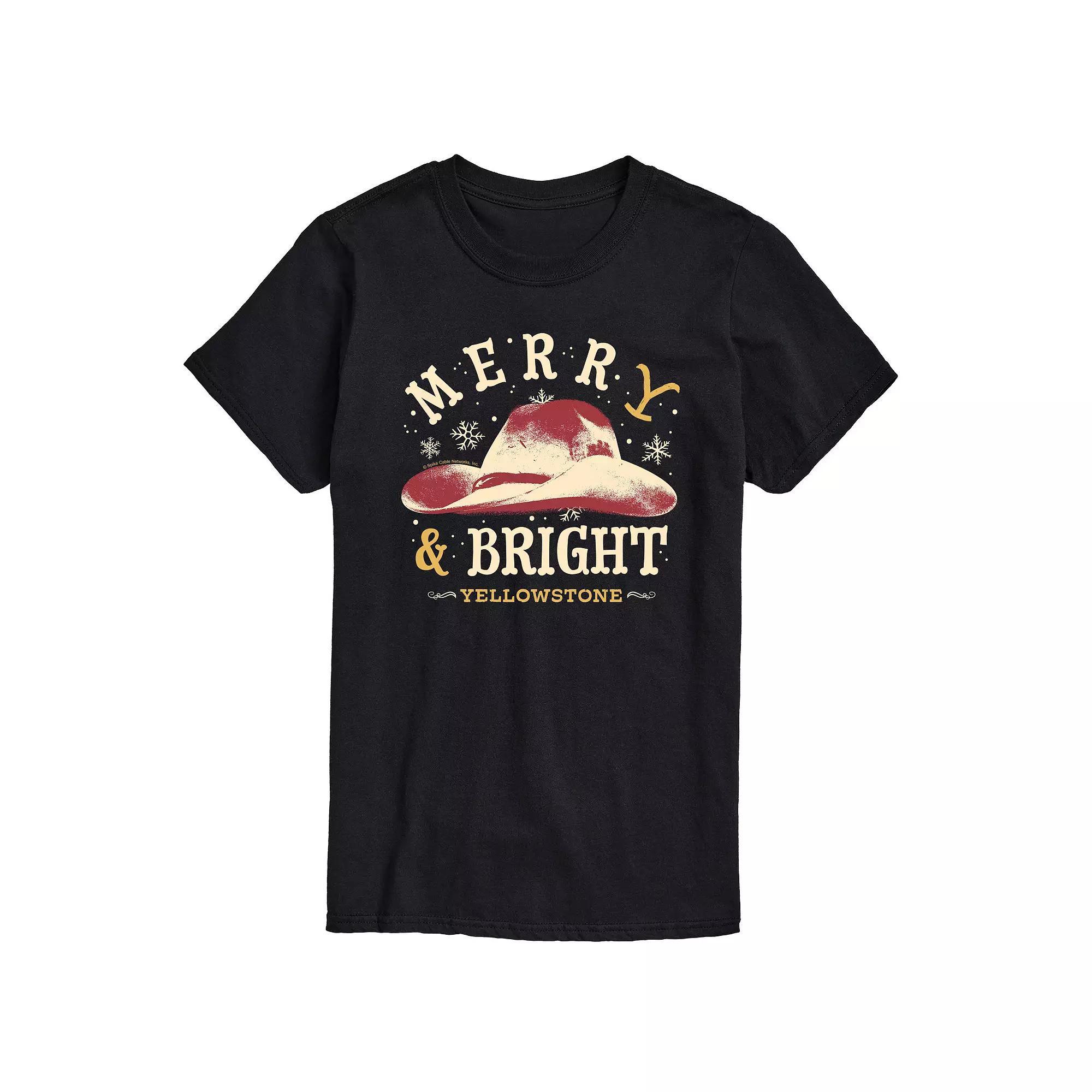 Big & Tall Yellowstone Merry and Bright Graphic Tee, Men's,  Product Image