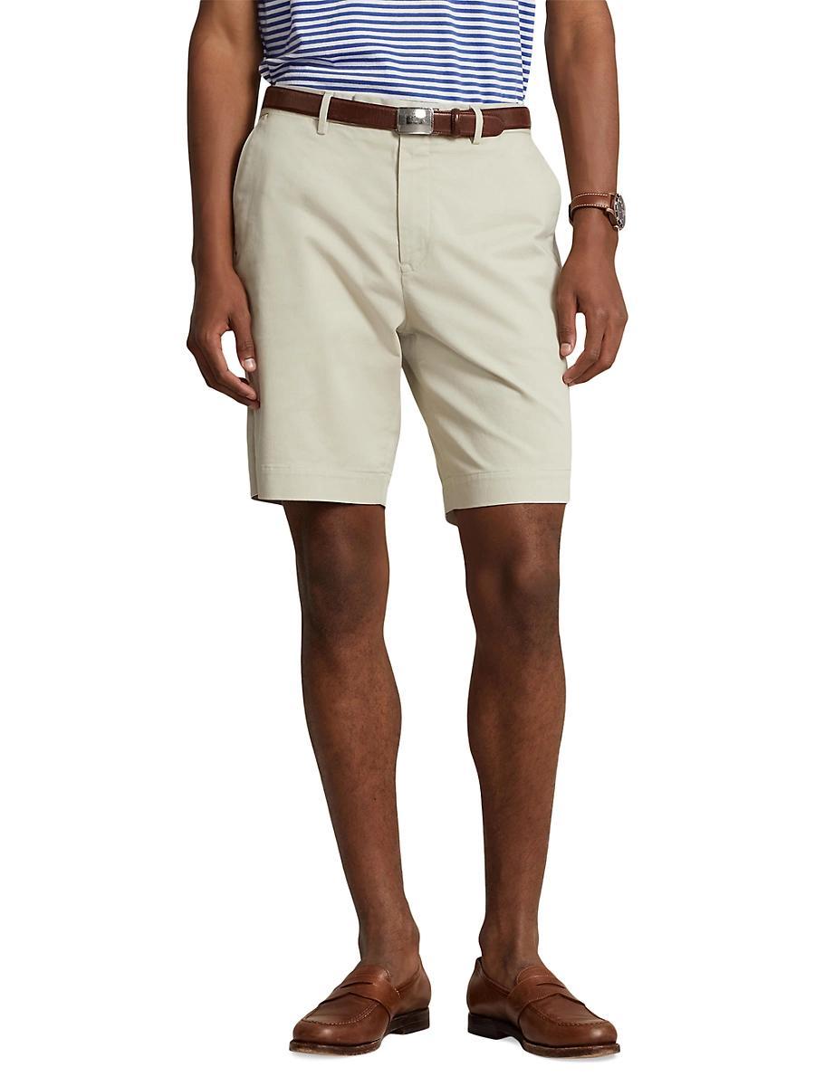 Mens Stretch-Twill Flat-Front Shorts Product Image