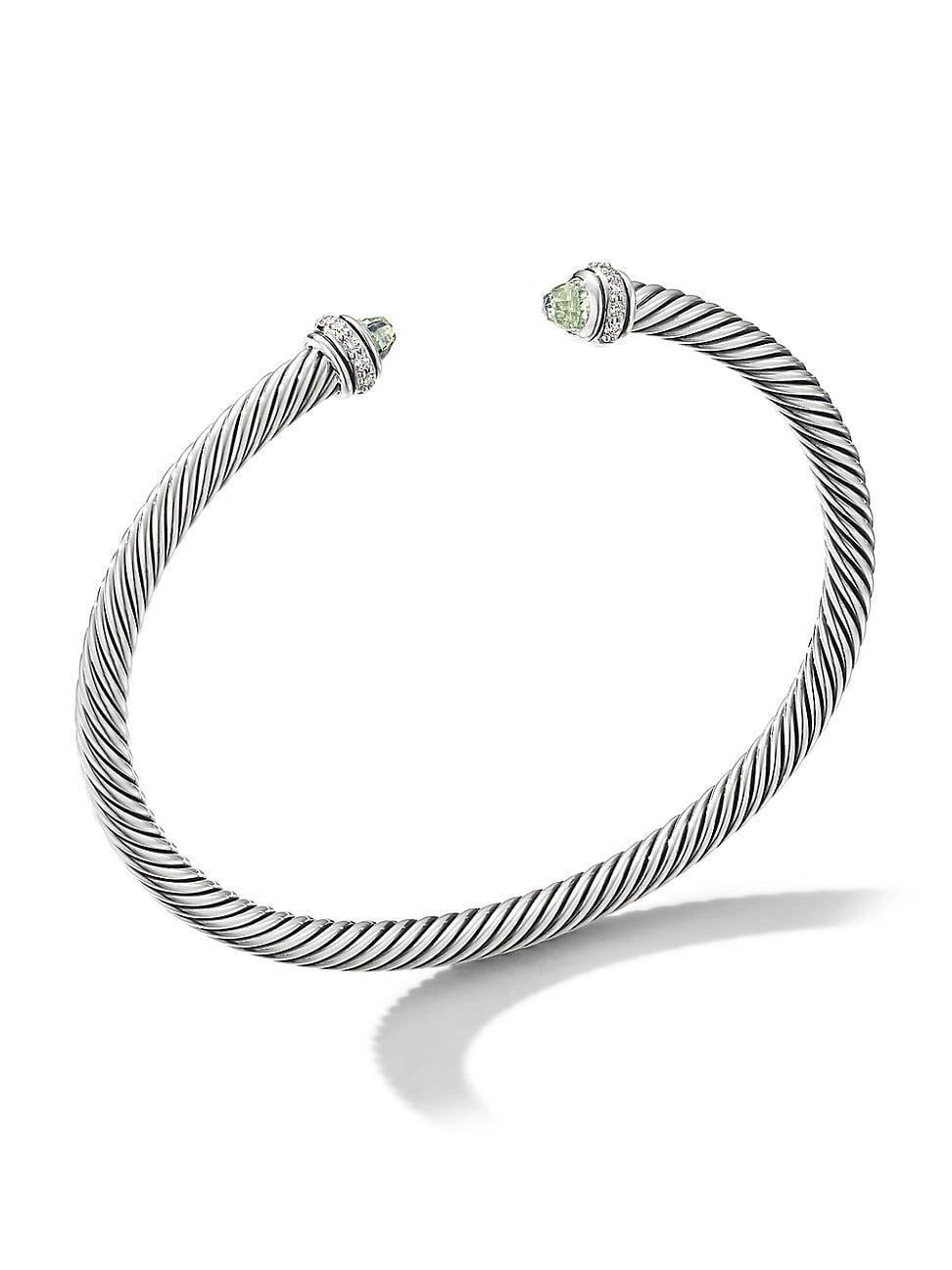 Womens Cable Classics Color Bracelet with Pav Diamonds Product Image