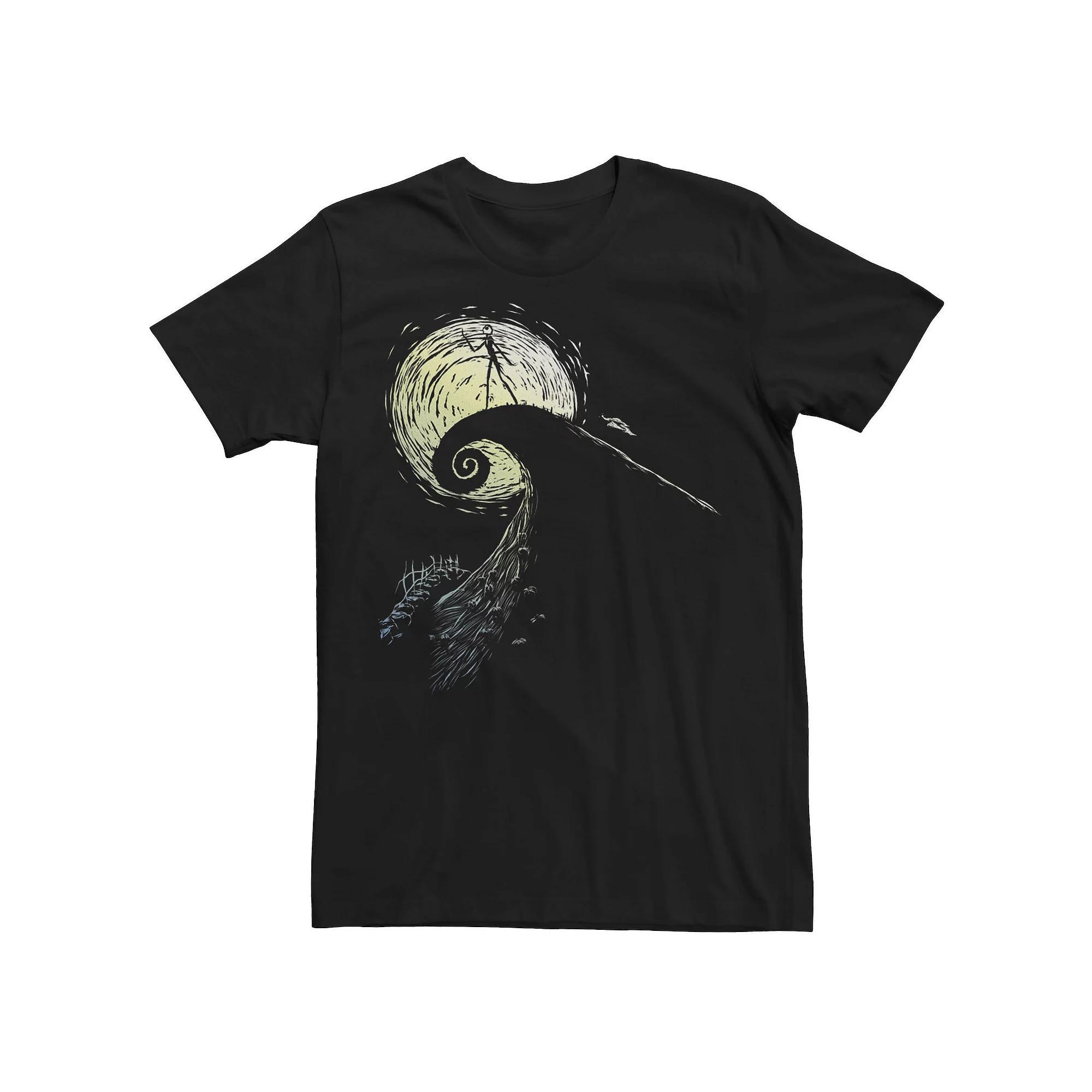 Disney's The Nightmare Before Christmas Jack Skellington Men's Spiral Hill Tee, Size: 3XL, Black Product Image