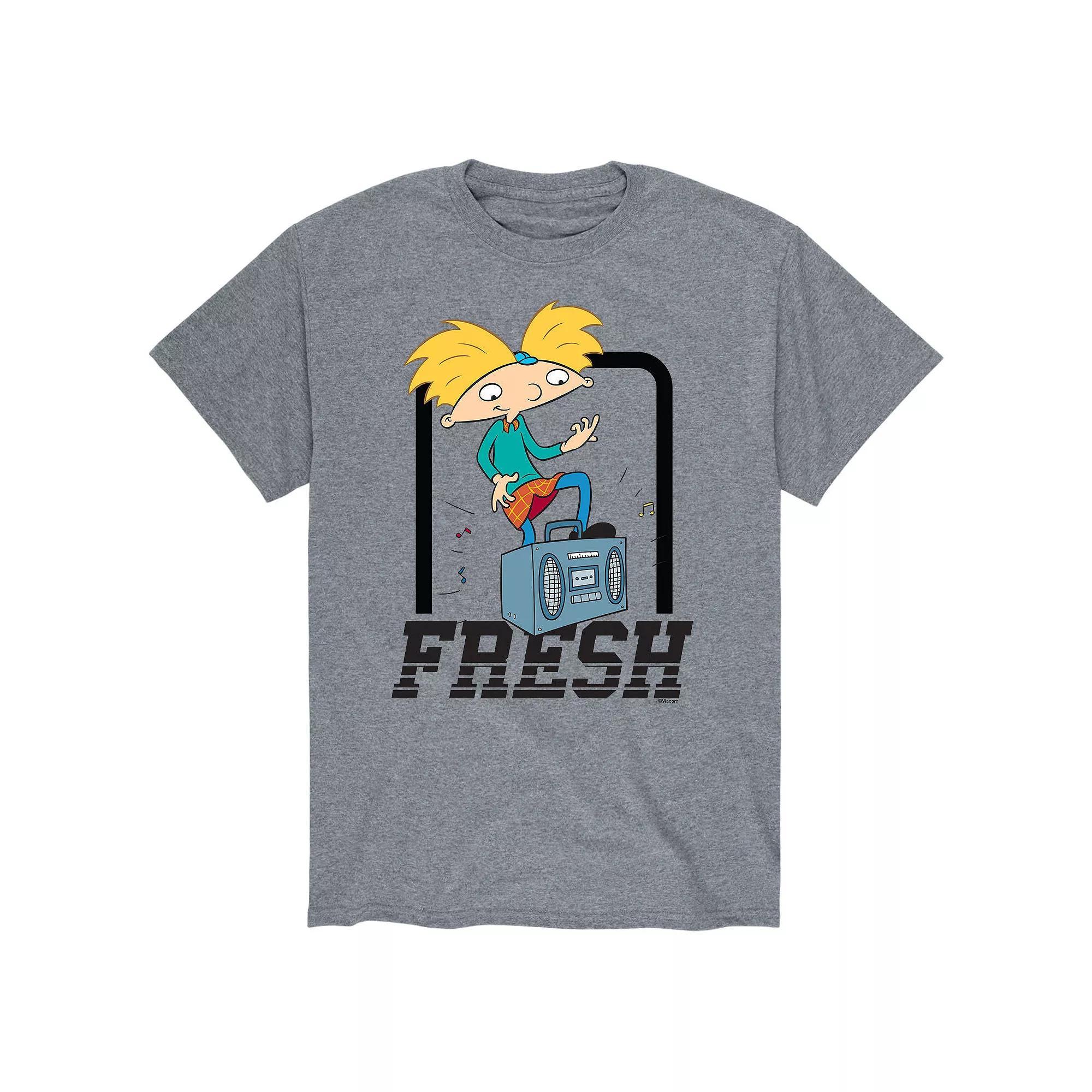 Men's Hey Arnold! Fresh Tee, Size: XL, Gray Product Image