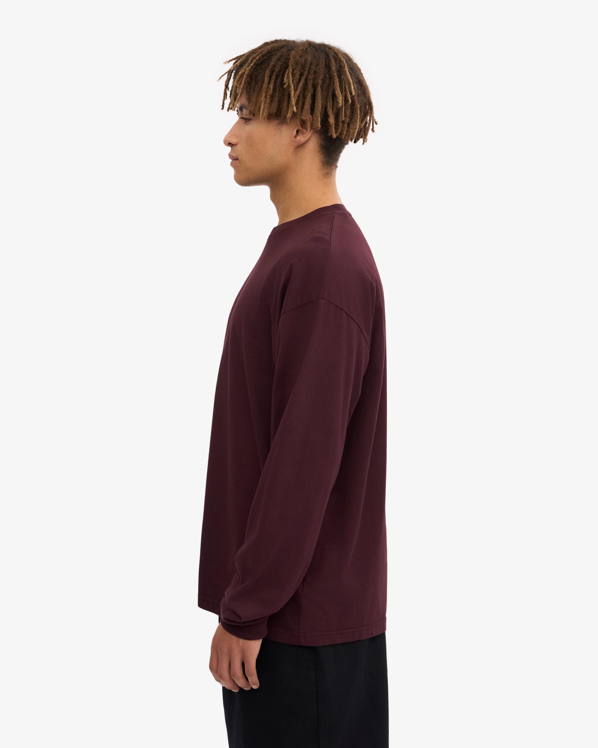 Oversized Organic LS T-Shirt - Magenta Blaze Product Image