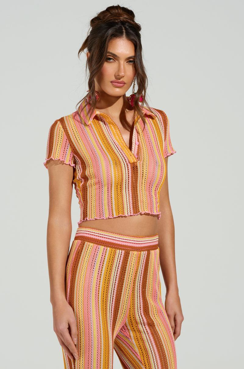 PALOMA KNIT COLLARED TOP Product Image