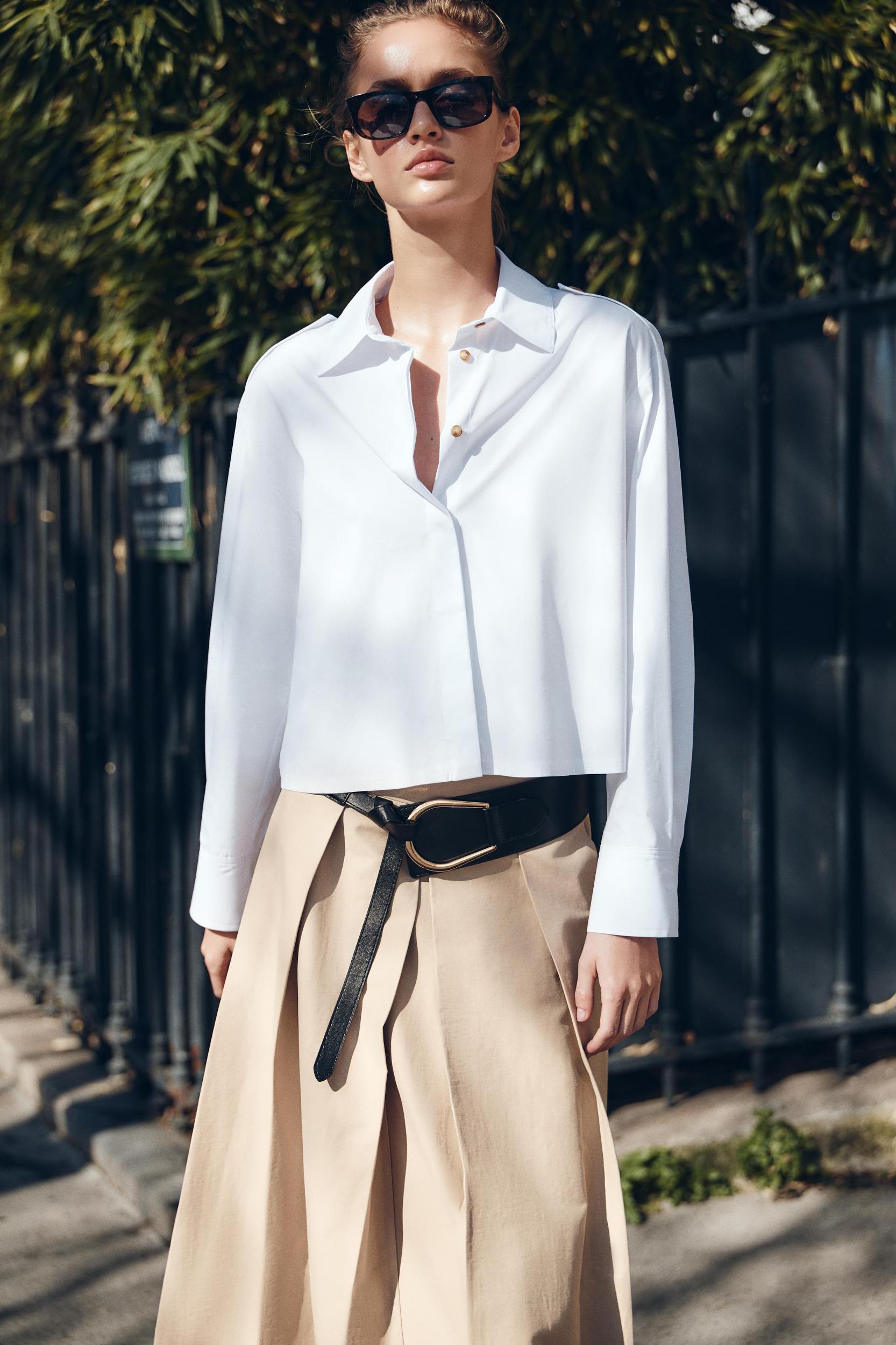 CROPPED POPLIN SHIRT Product Image