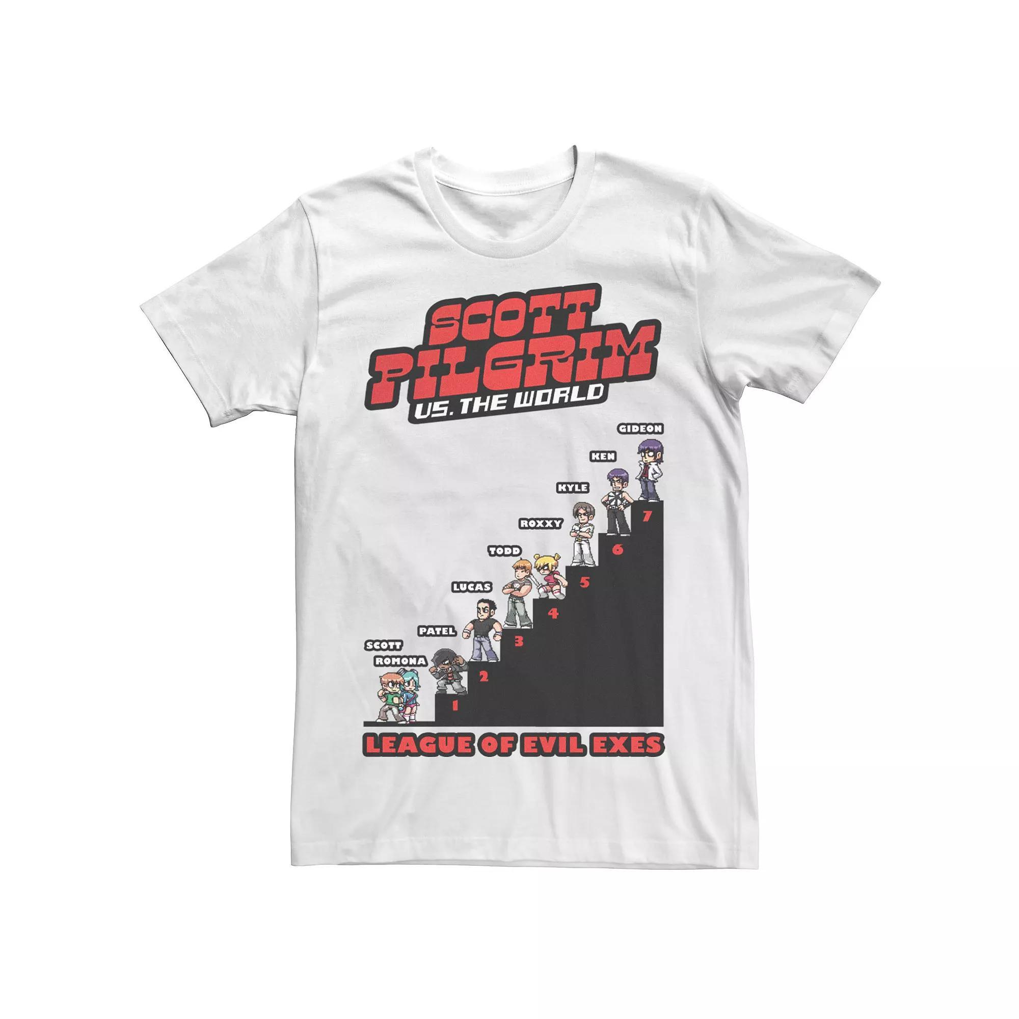 Men's Scott Pilgrim Vs. The World League Of Evil Exes Tee, Size: 3XL, White Product Image