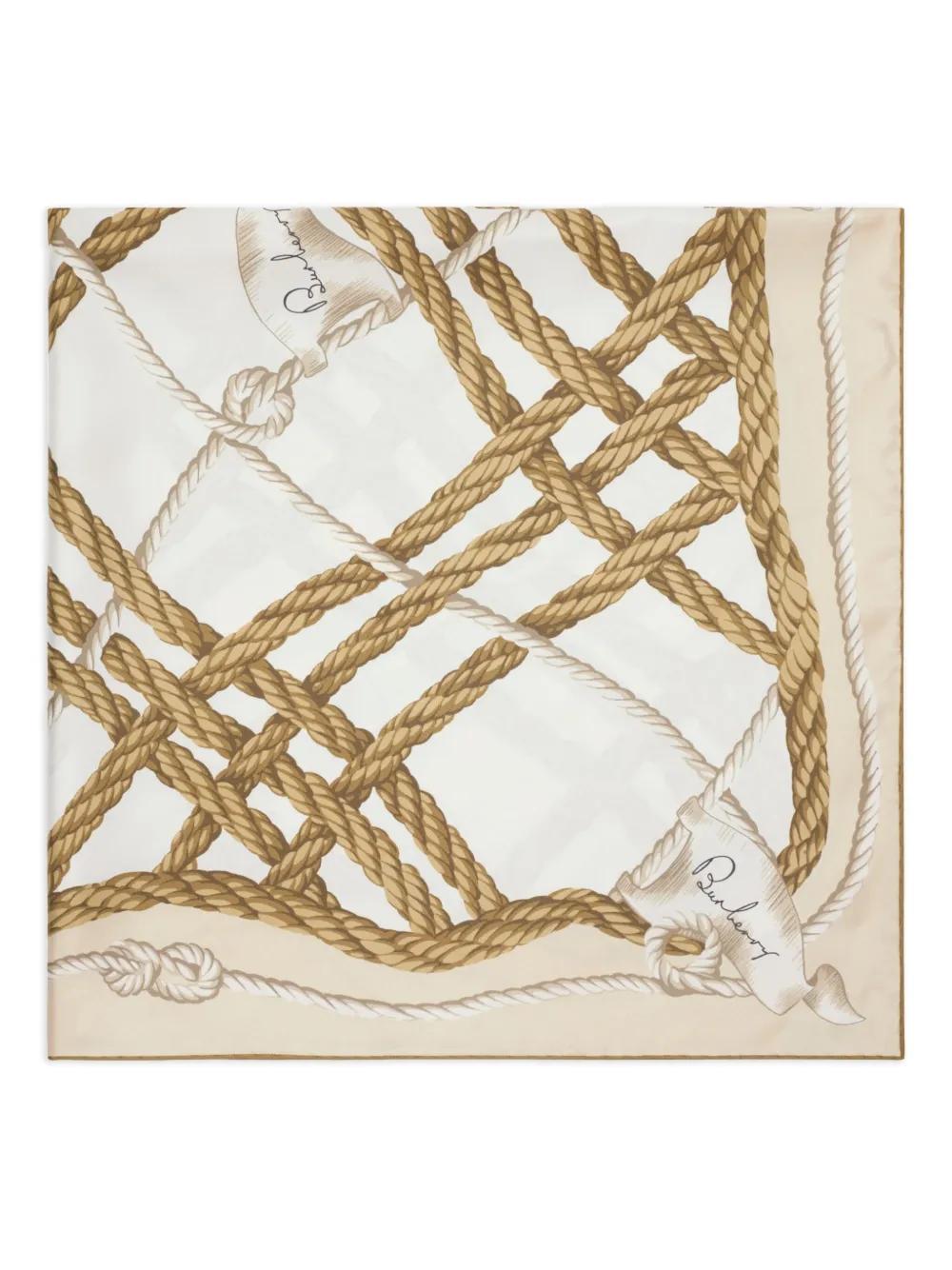 knot-print silk scarf Product Image