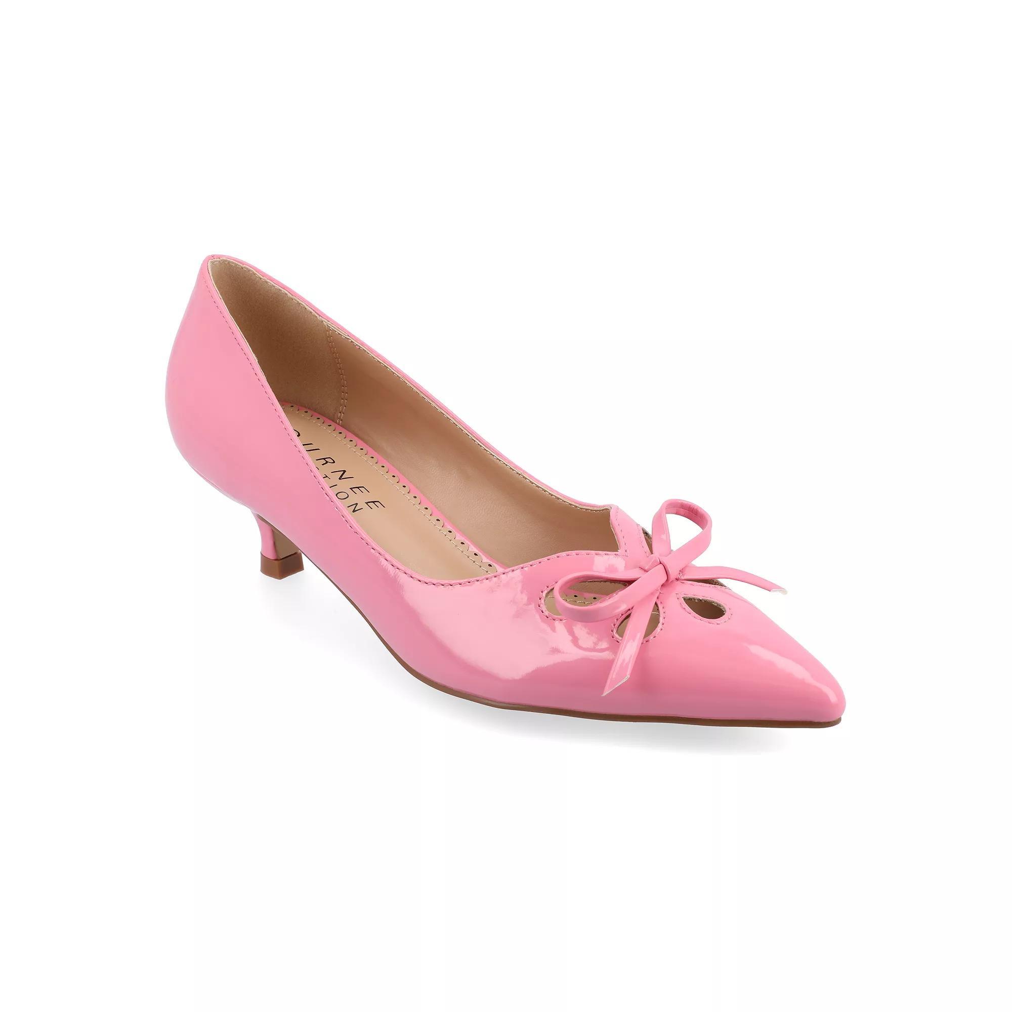 Journee Lutana Women's Bow Pumps, Size: 7, Pink Product Image