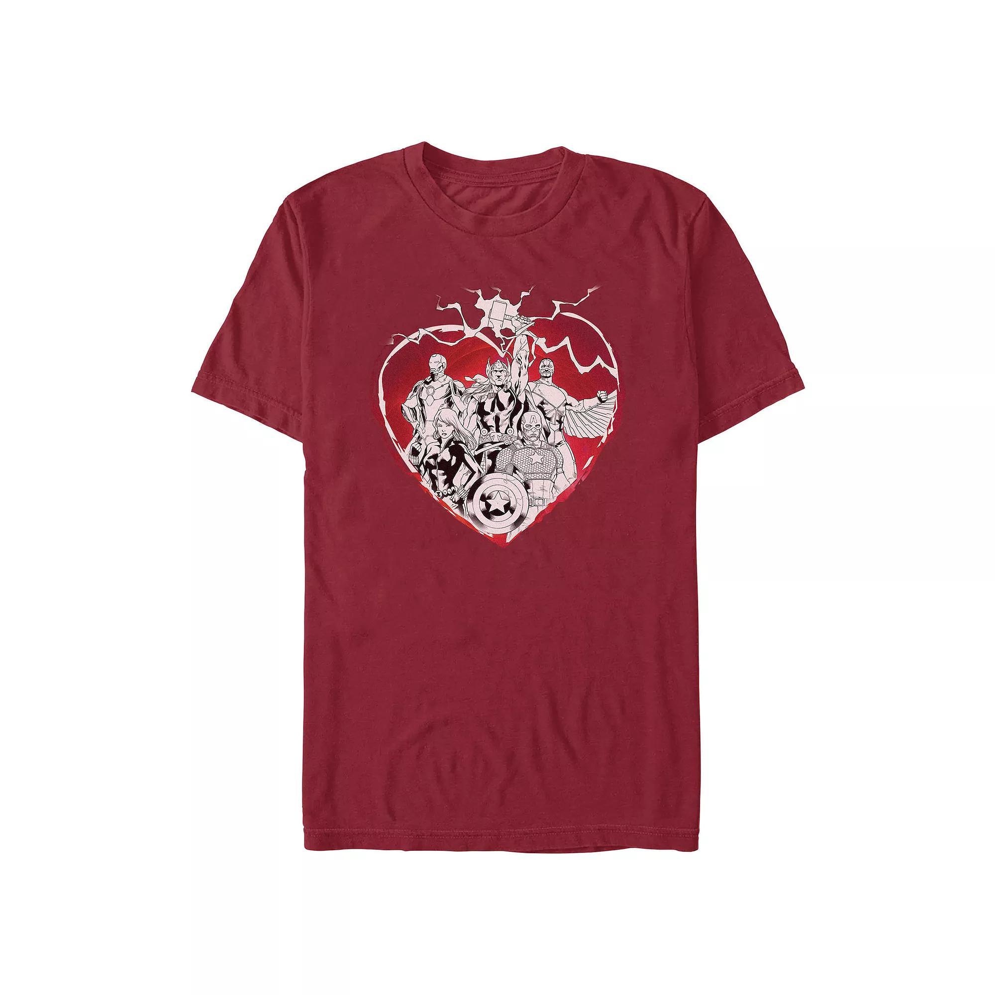 Men's The Avengers Thunder Heart Group Graphic Tee,  Product Image