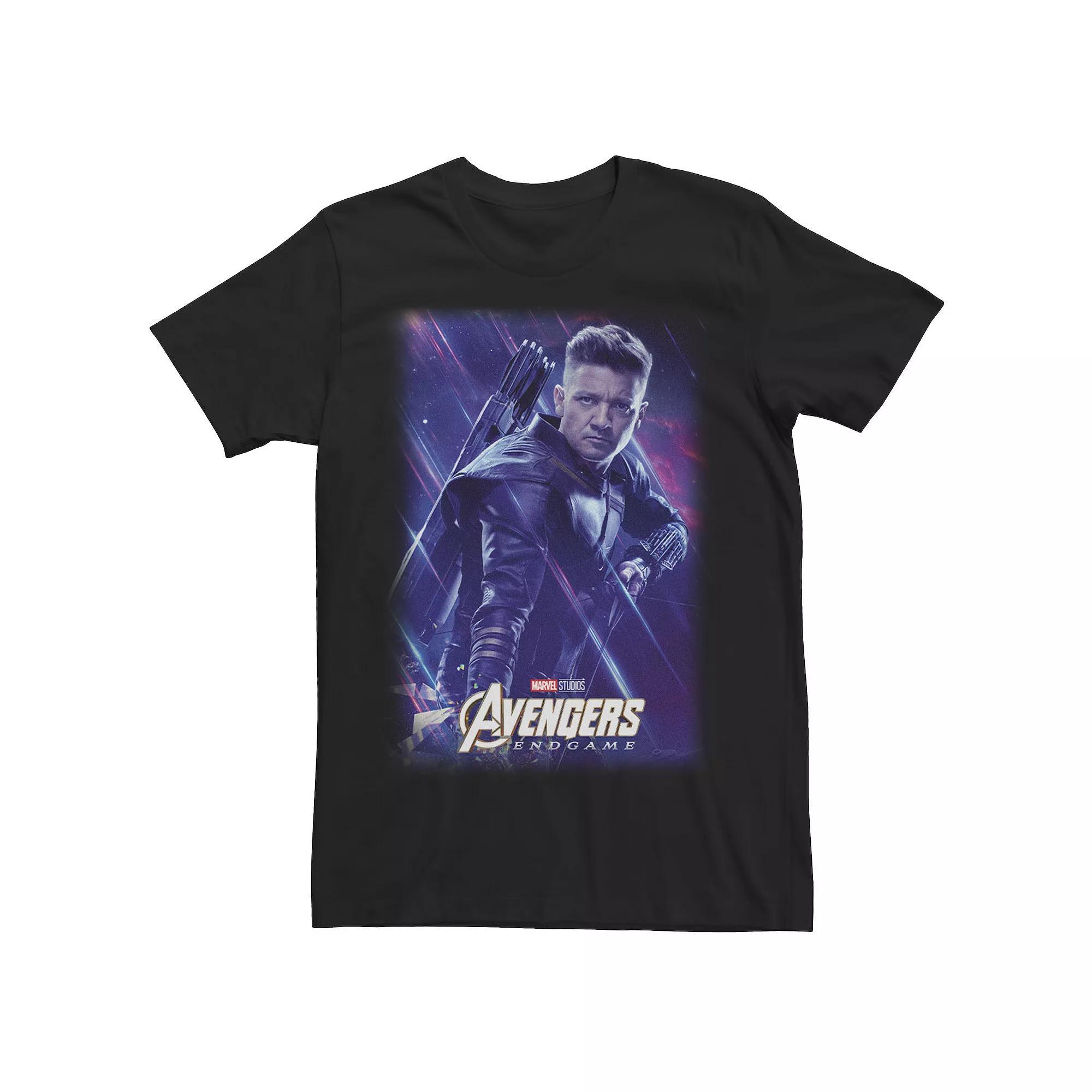 Men's Marvel Avengers Endgame Hawkeye Galactic Poster Tee, Size: XL, Black Product Image