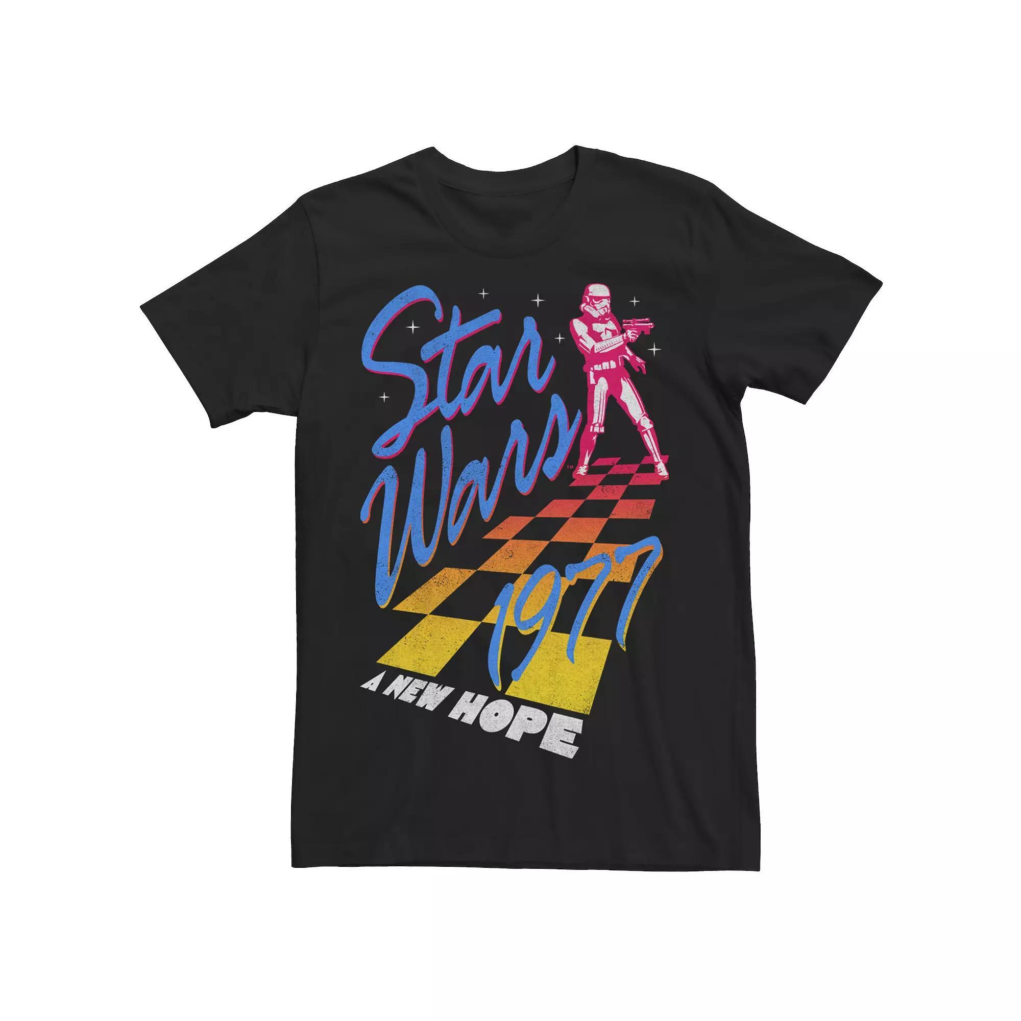 Men's Star Wars Retro Neon A New Hope Stormtrooper Tee, Size: XL, Black Product Image