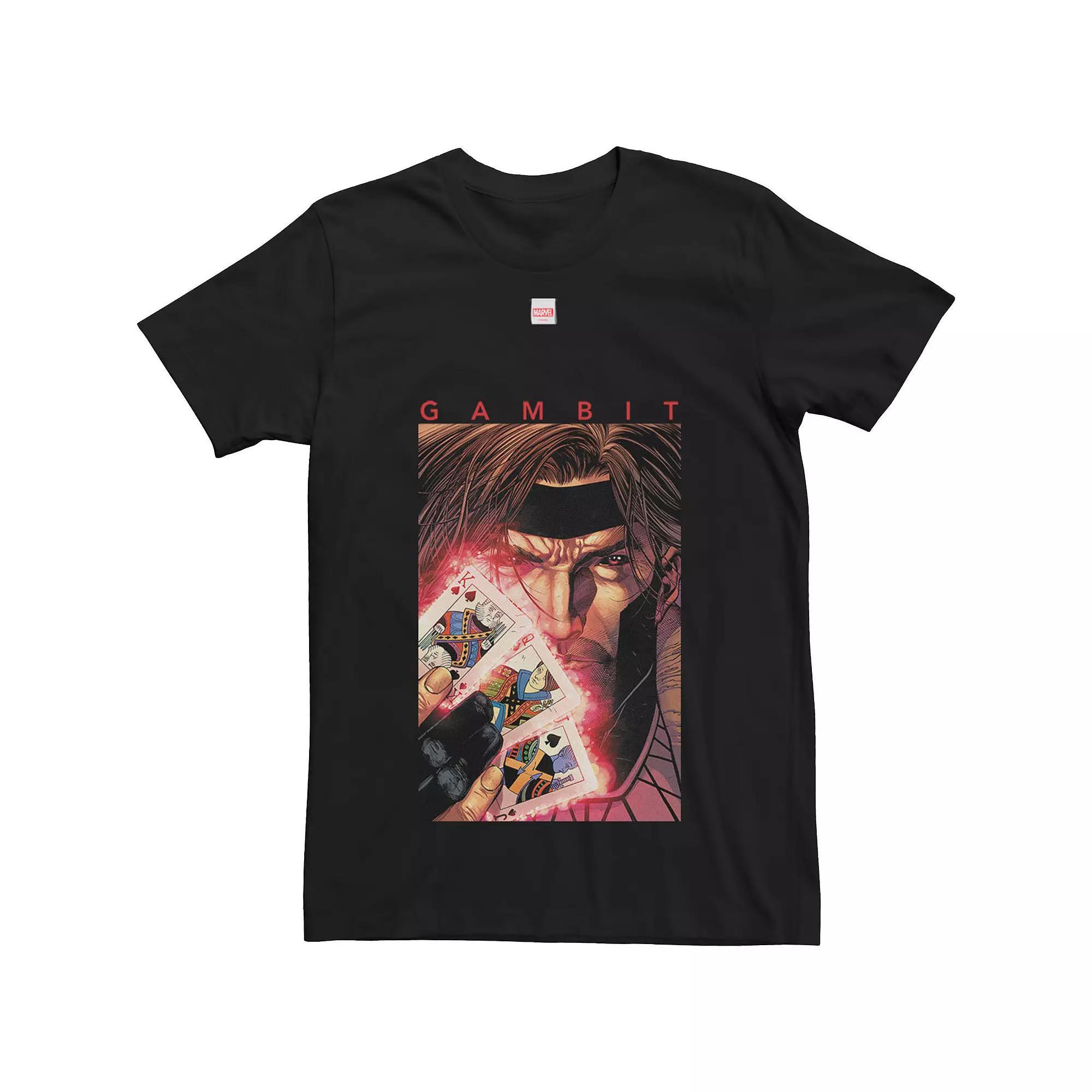 Big & Tall Marvel X-Men Gambit Glowing Cards Tee, Men's,  Product Image