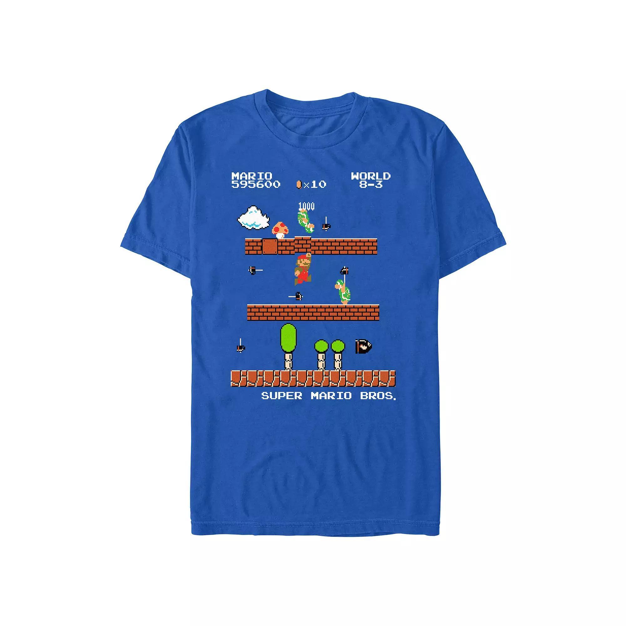 Men's Super Mario Bros NES Scene Graphic Tee,  Product Image