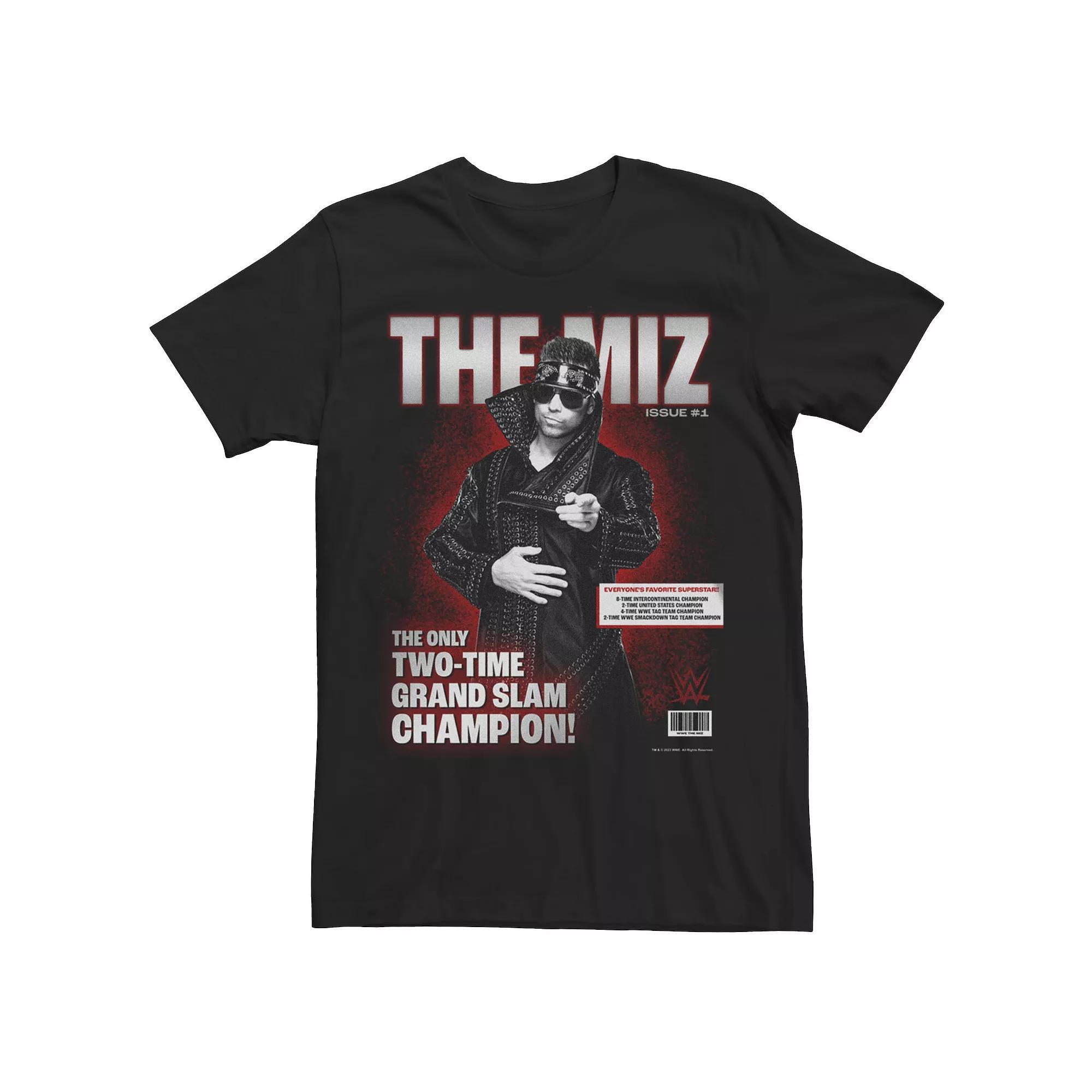 Men's WWE The Miz Magazine Cover Graphic Tee, Size: Medium, Black Product Image