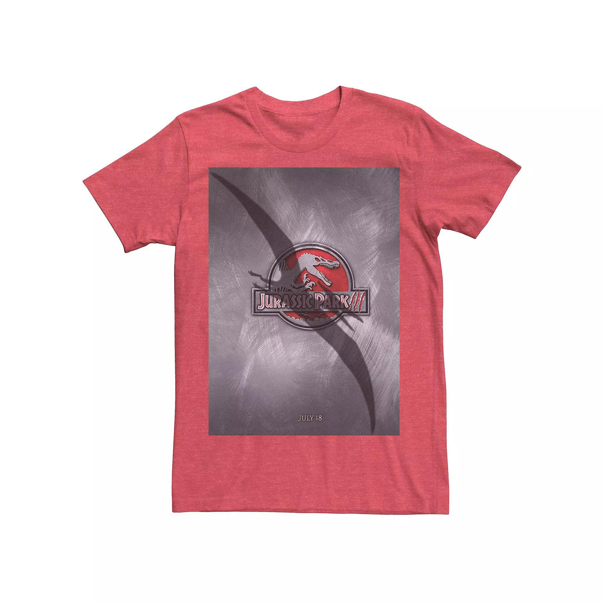 Men's Jurassic Park 3 Movie Poster Pterodactyl Tee, Size: 3XL, Navy Grey Product Image