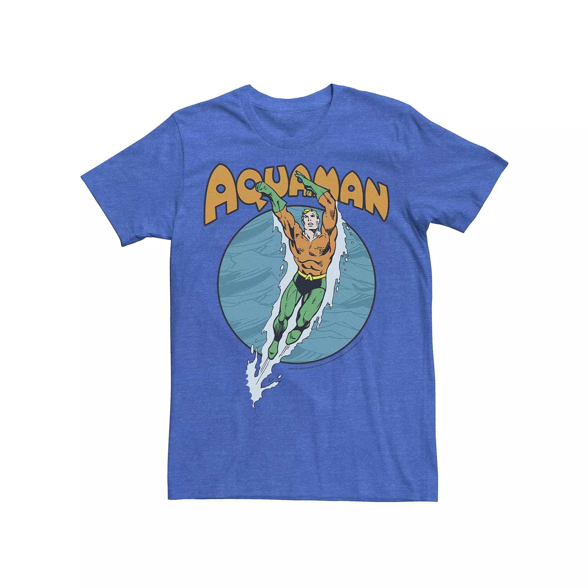 Men's DC Comics Aquaman Swimming Dance Tee, Size: XL, Grey Product Image