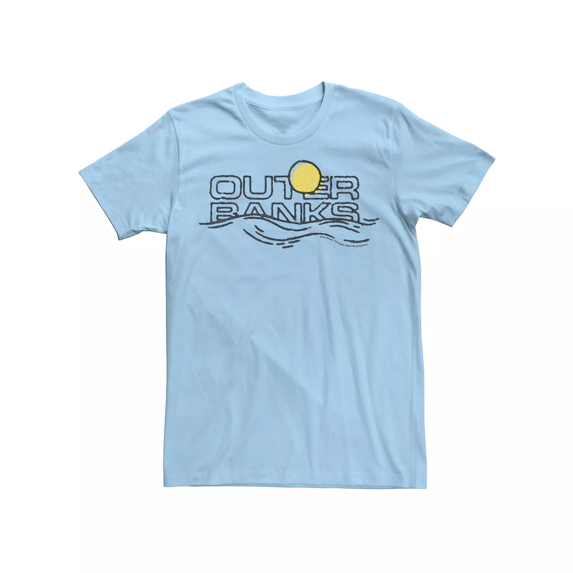 Men's Outer Banks Sunset Waves Logo Tee, Boy's, Size: XXL, Light Blue Product Image