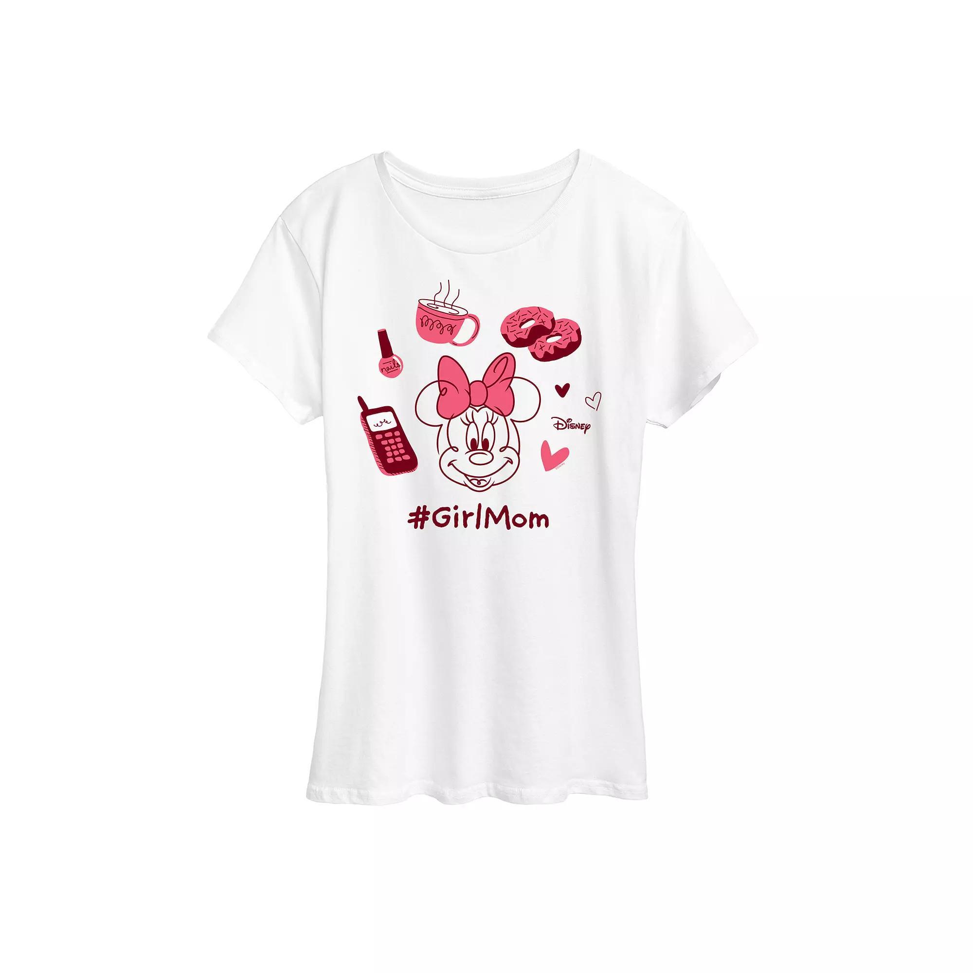 Disney's Minnie Mouse Women's Girl Mom Graphic Tee,  Product Image