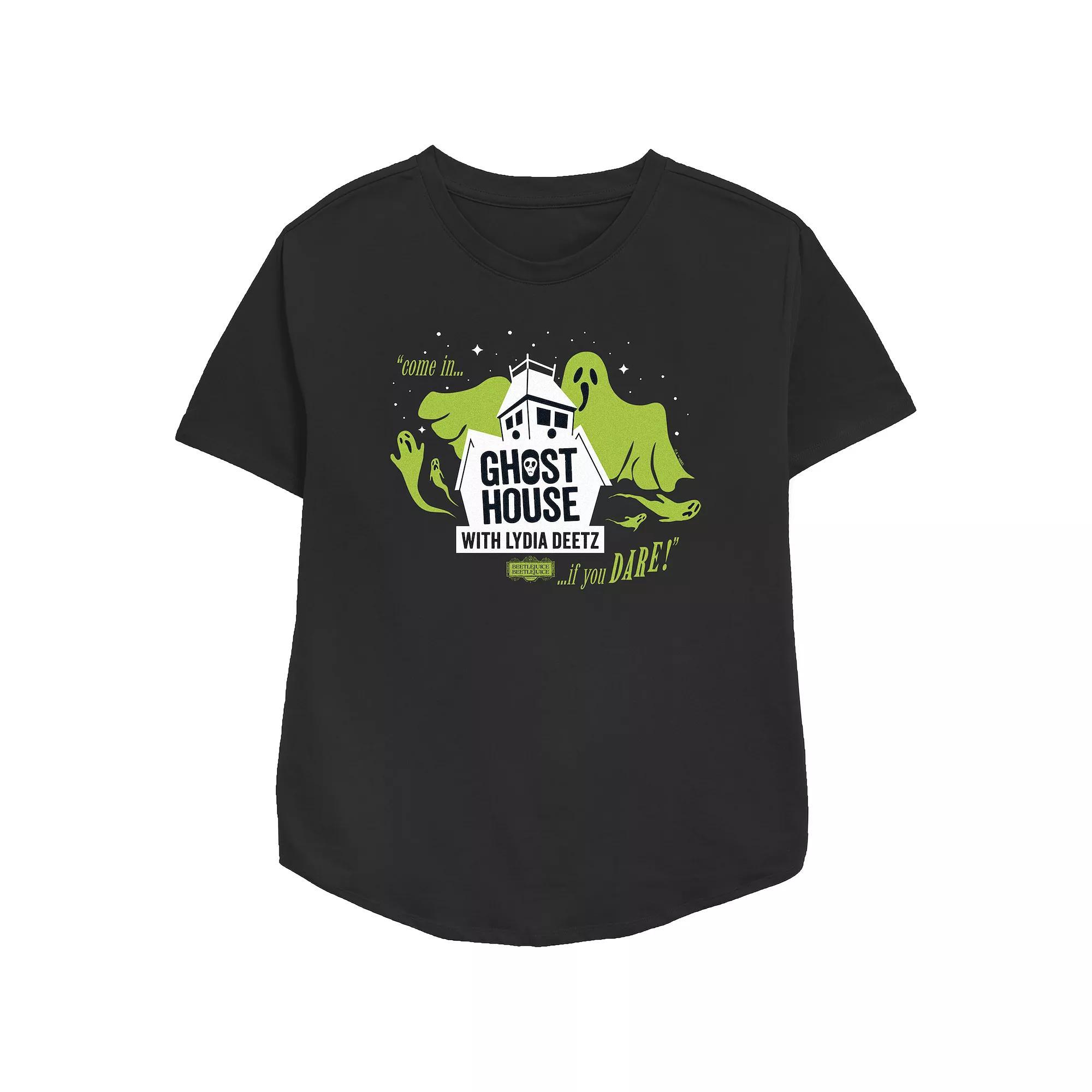 Women's Beetlejuice 2 Ghost House With Lydia Deetz Relaxed Fit Graphic Tee,  Product Image