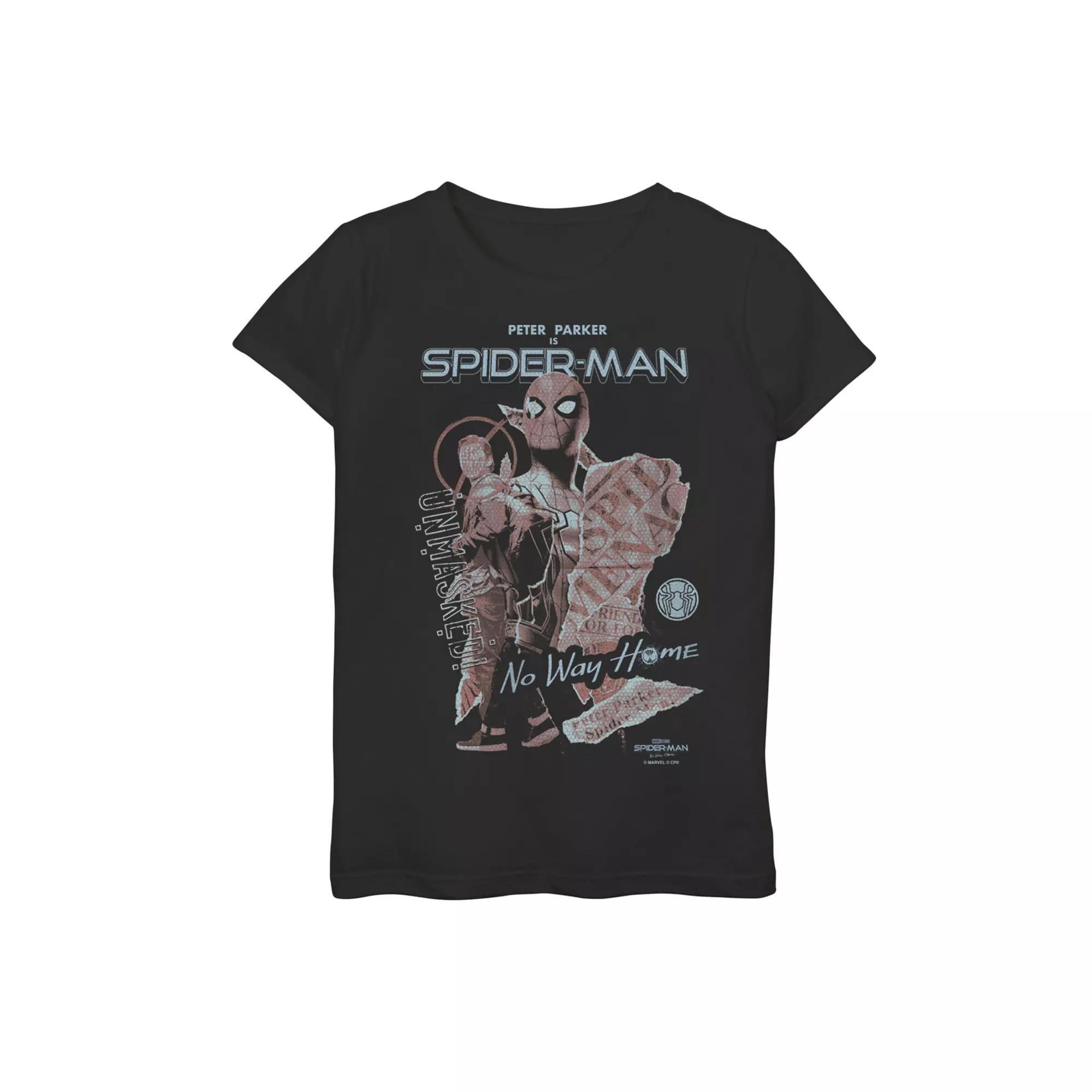 Girls 7-16 Marvel Spider-Man No Way Home Unmasked Poster Graphic Tee, Girl's,  Product Image
