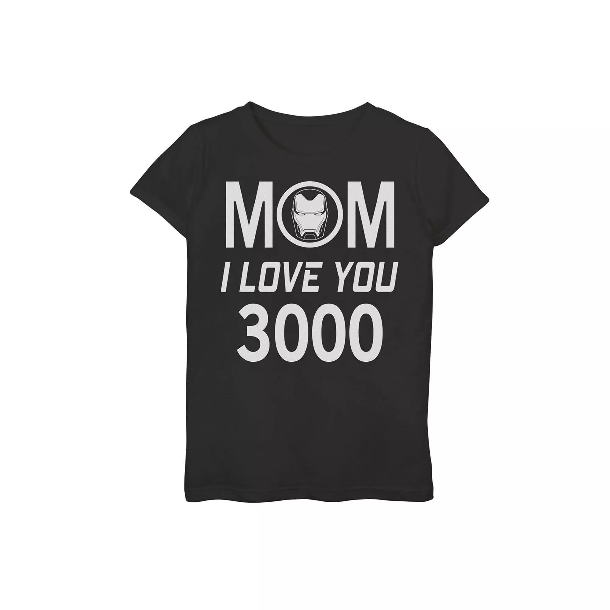 Girls 7-16 Marvel Iron Man Mom I Love You 3000 Mother's Day Tee, Girl's,  Product Image