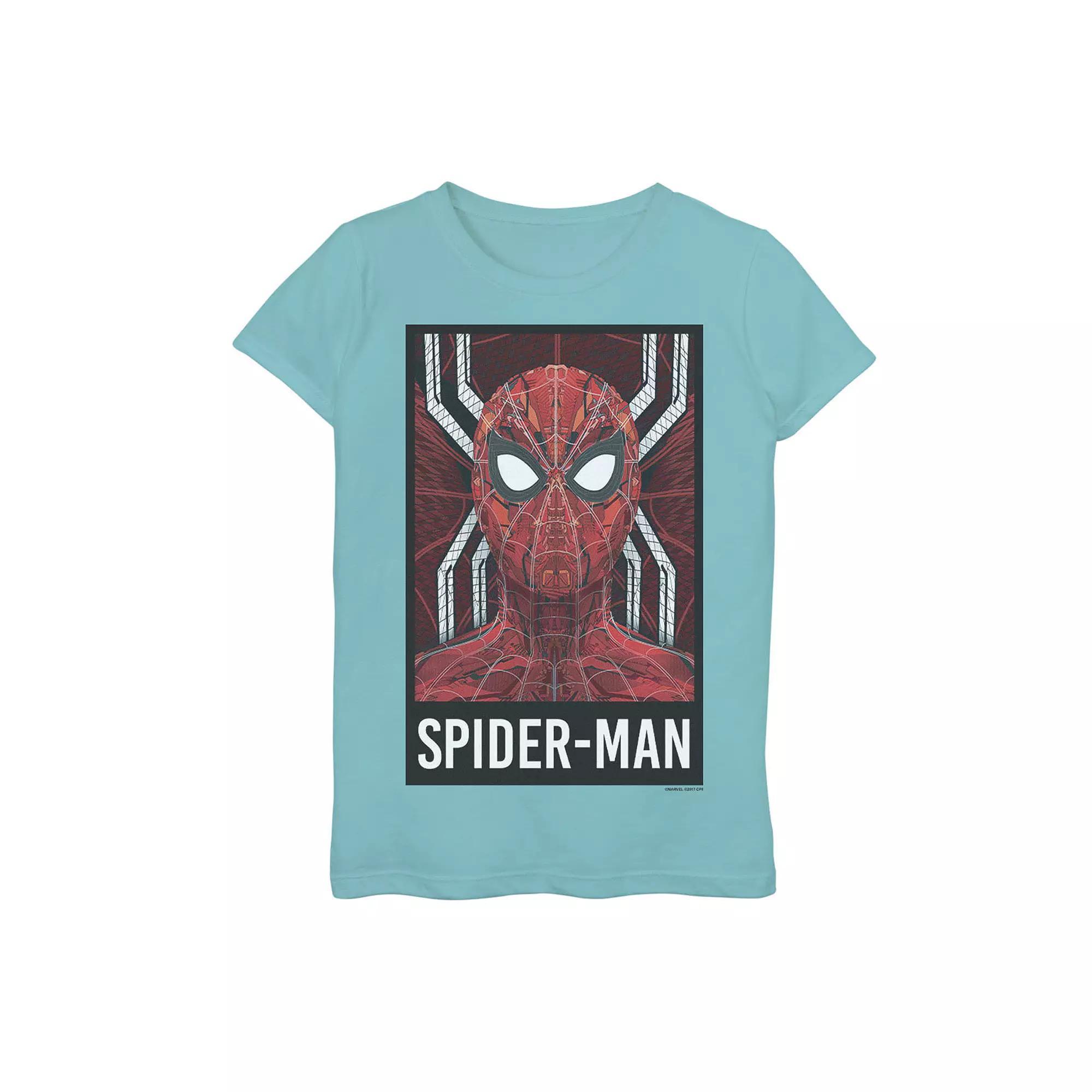 Girls 7-16 Marvel Spider-Man Far From Home Poster Design Tee, Girl's, Size: Large, Tahi Blue Product Image