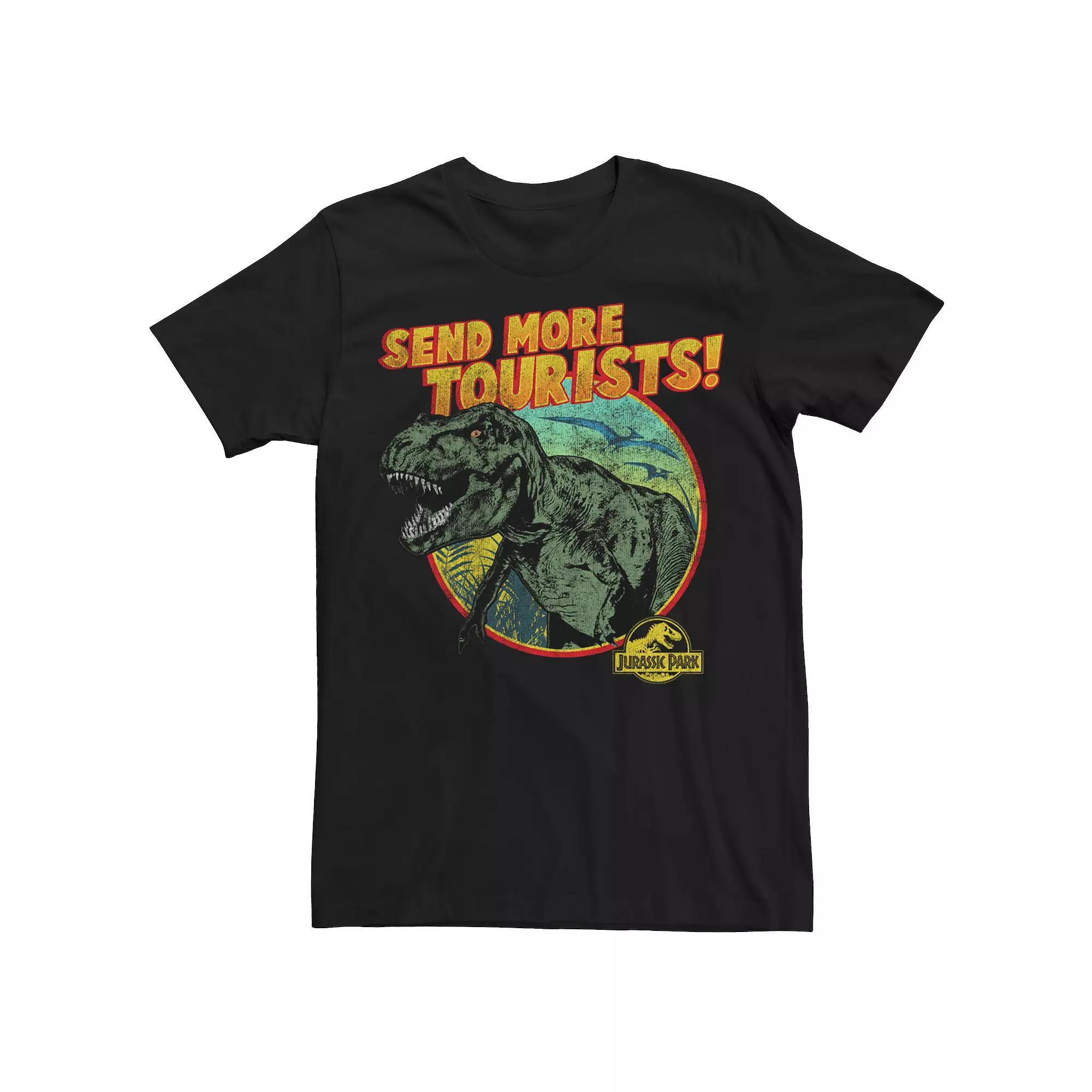 Men's Jurassic Park T-Rex Send More Tourists Tee, Size: Large, Black Product Image