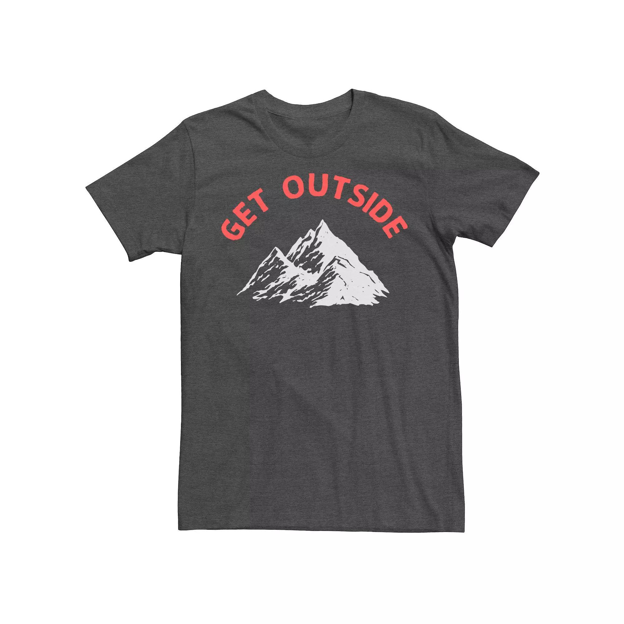 Men's Get Outside Two Mountain Peaks Tee, Size: Large, Grey Heather Product Image