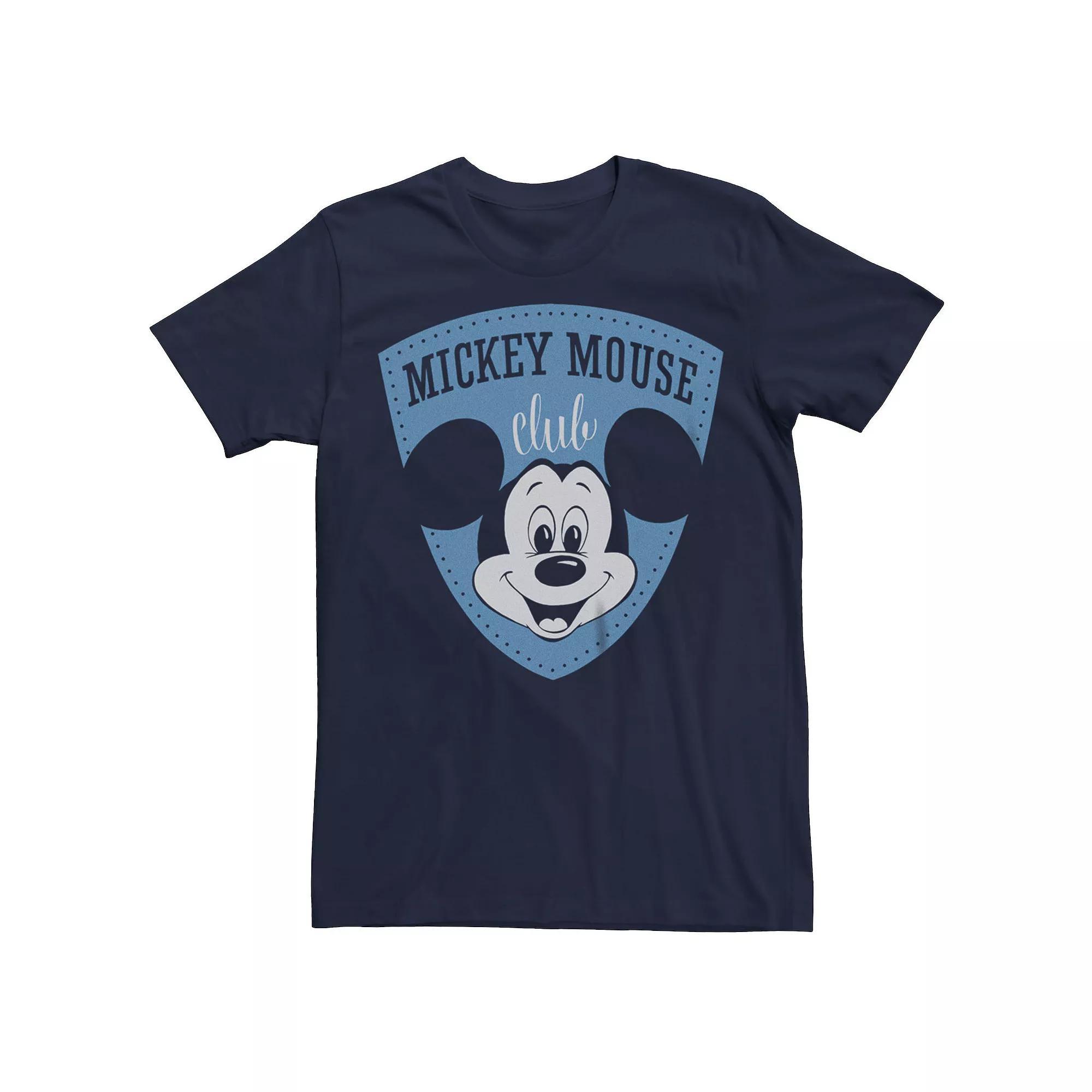 Disney 100 Mickey Mouse Club Smile Men's Tee, Size: XL, Blue Product Image