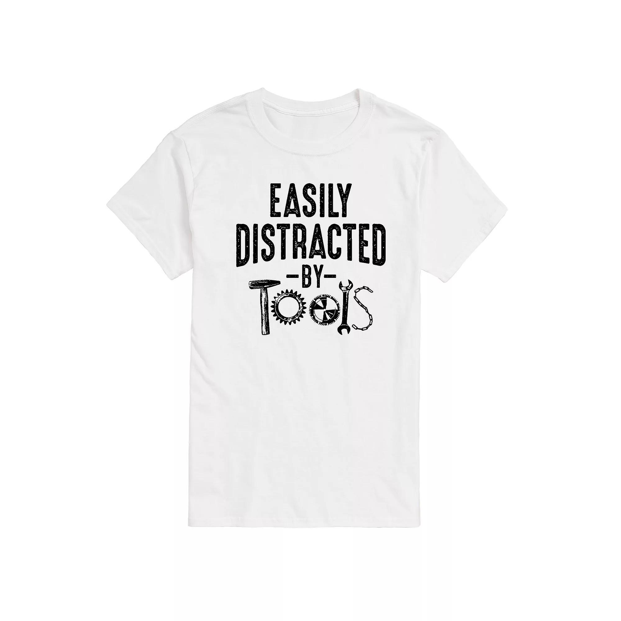 Big & Tall Easily Distracted By Tools Graphic Tee, Men's,  Product Image