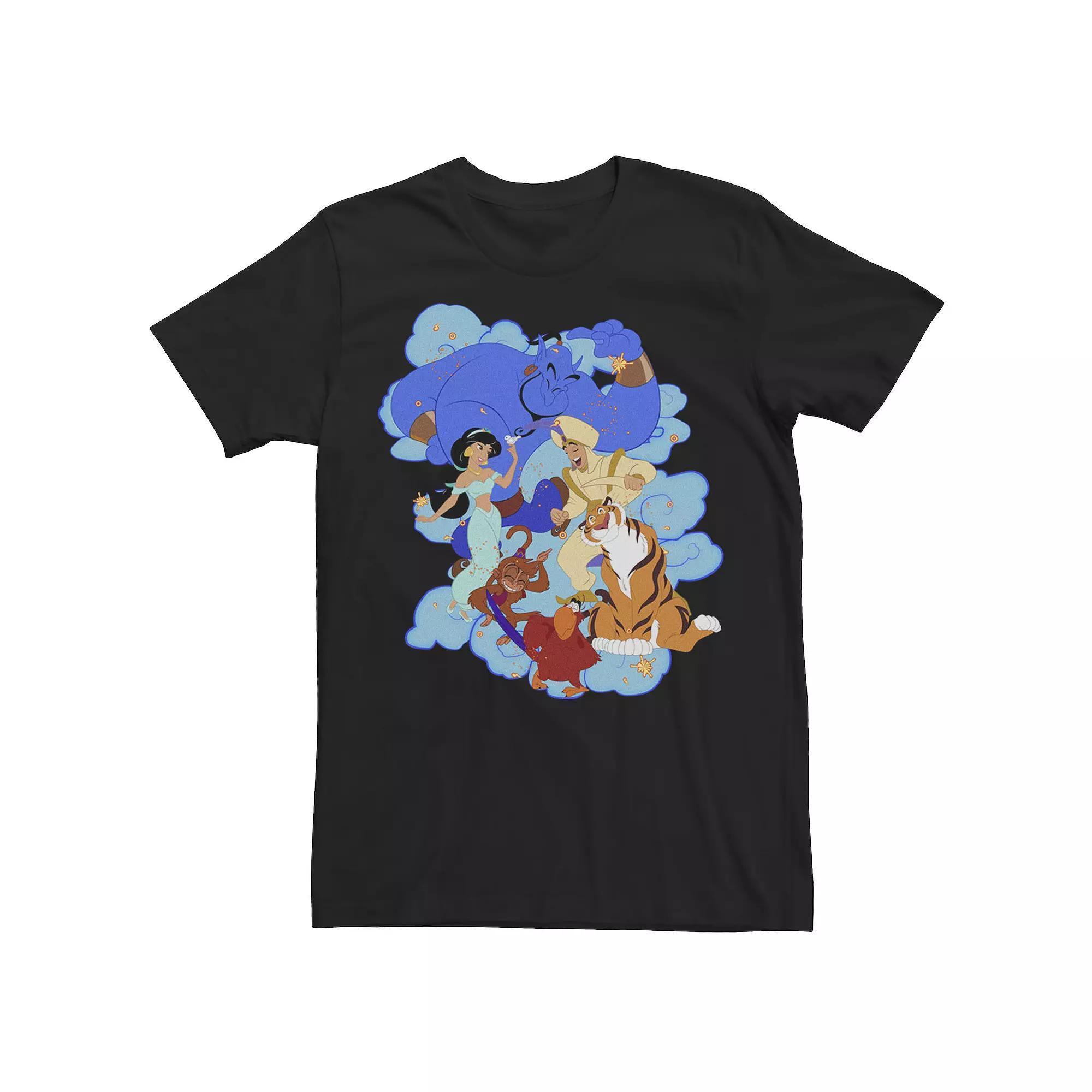 Disney's Aladdin Group Shot Agrabah Dance Off Men's Tee,  Product Image
