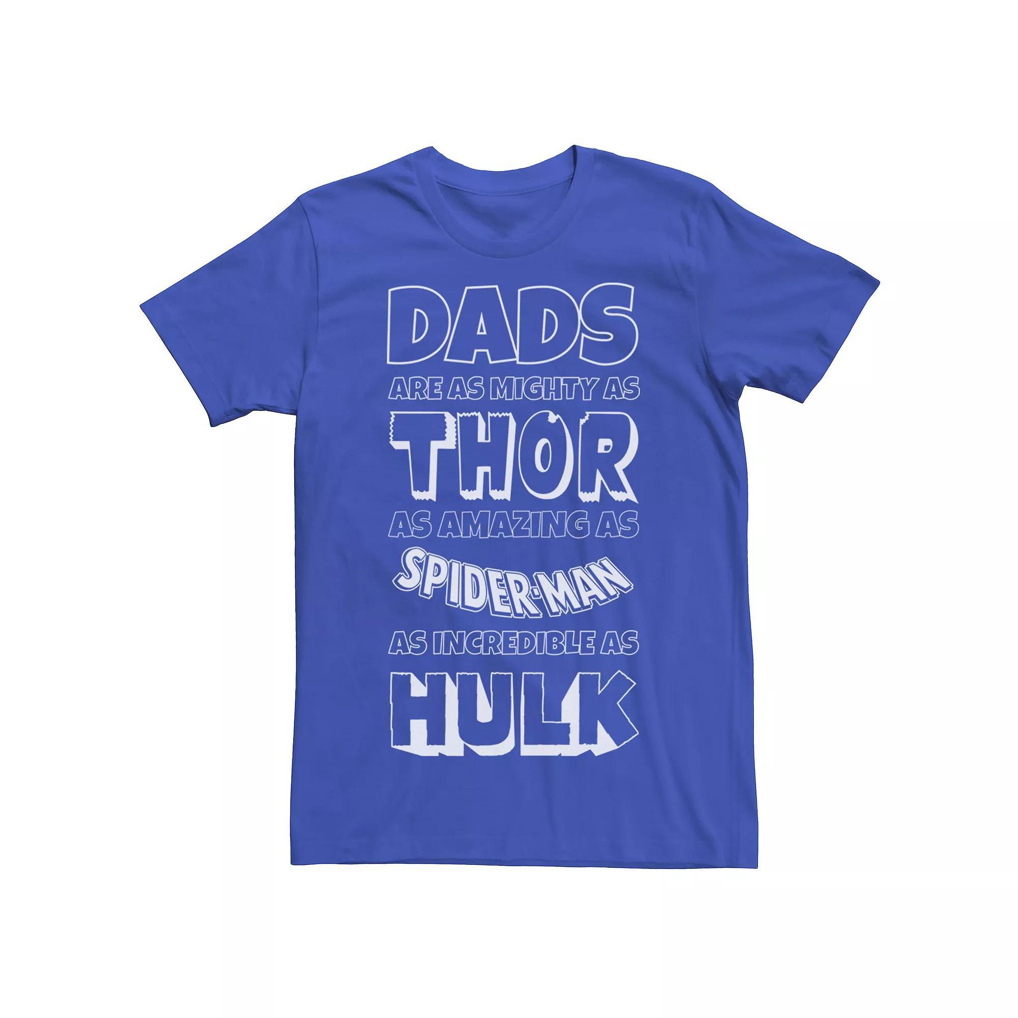 Men's Marvel Avengers Dad Traits Graphic Tee, Size: 3XL, Royal Product Image