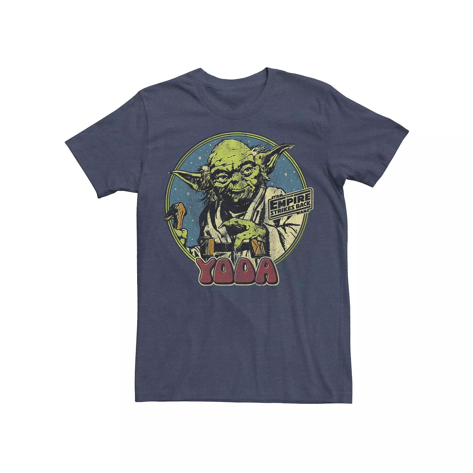 Men's Star Wars The Empire Strikes Back Vintage Yoda Logo Tee,  Product Image