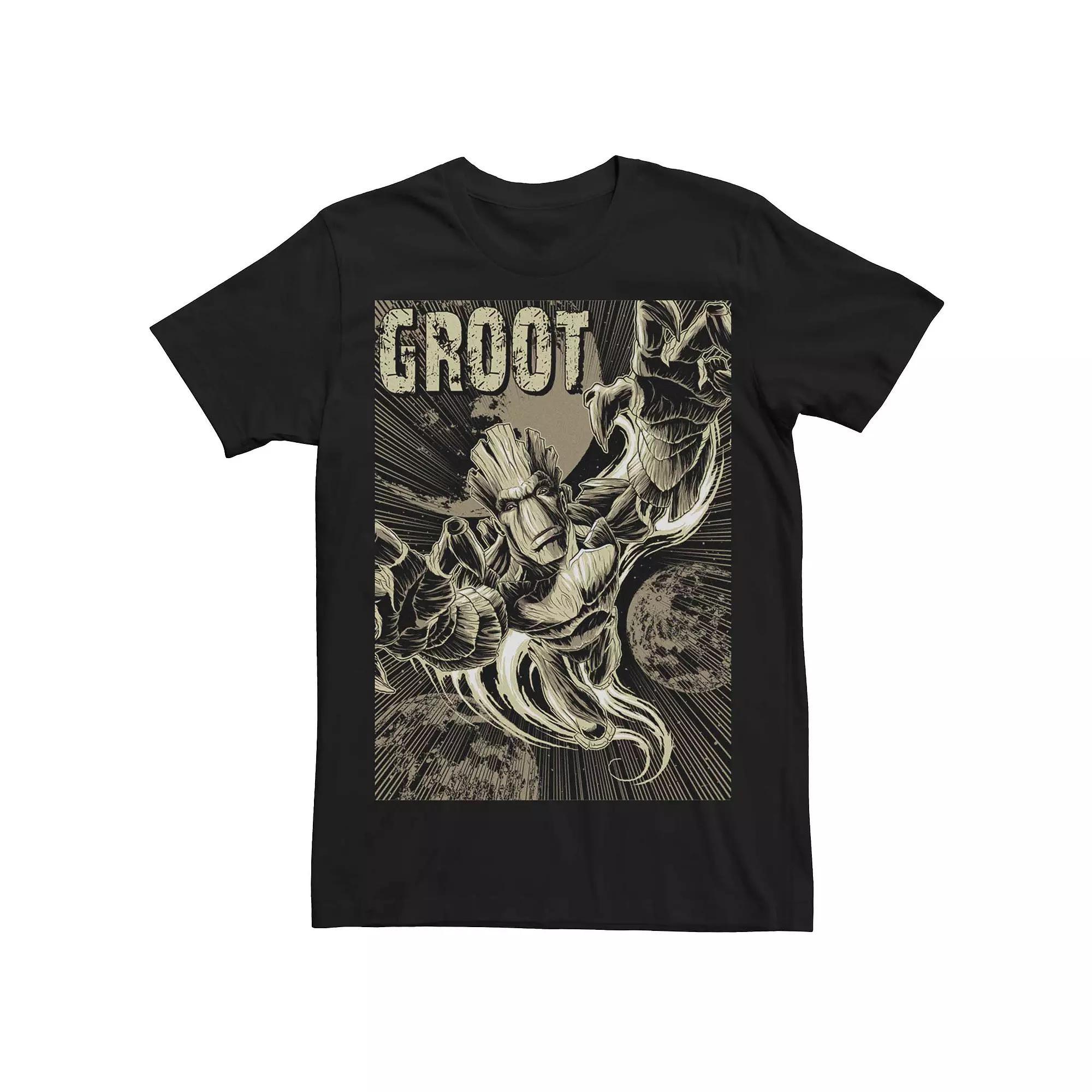 Men's Marvel Retro Groot Space Flight Tee,  Product Image