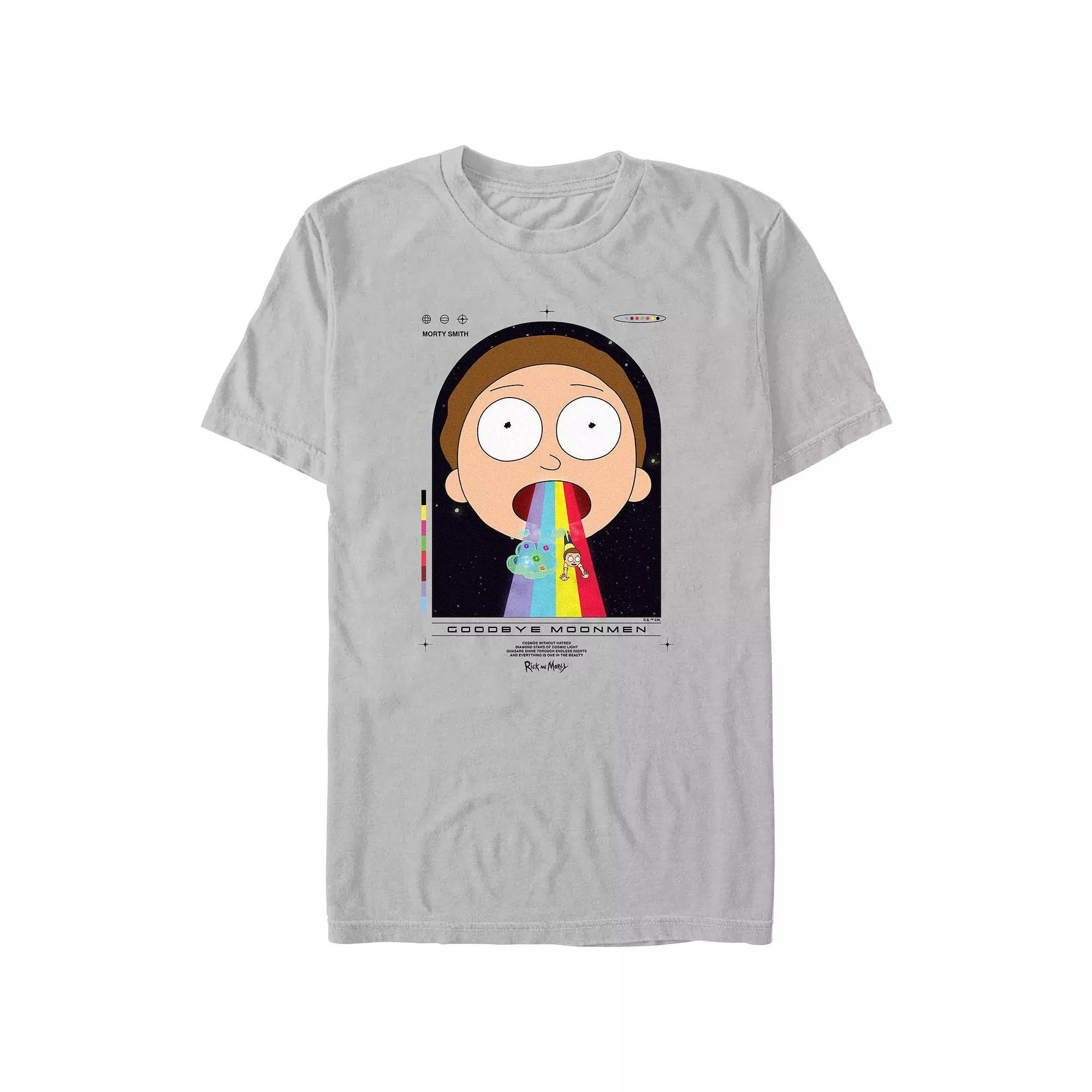 Men's Rick And Morty Rainbow Slide Graphic Tee,  Product Image