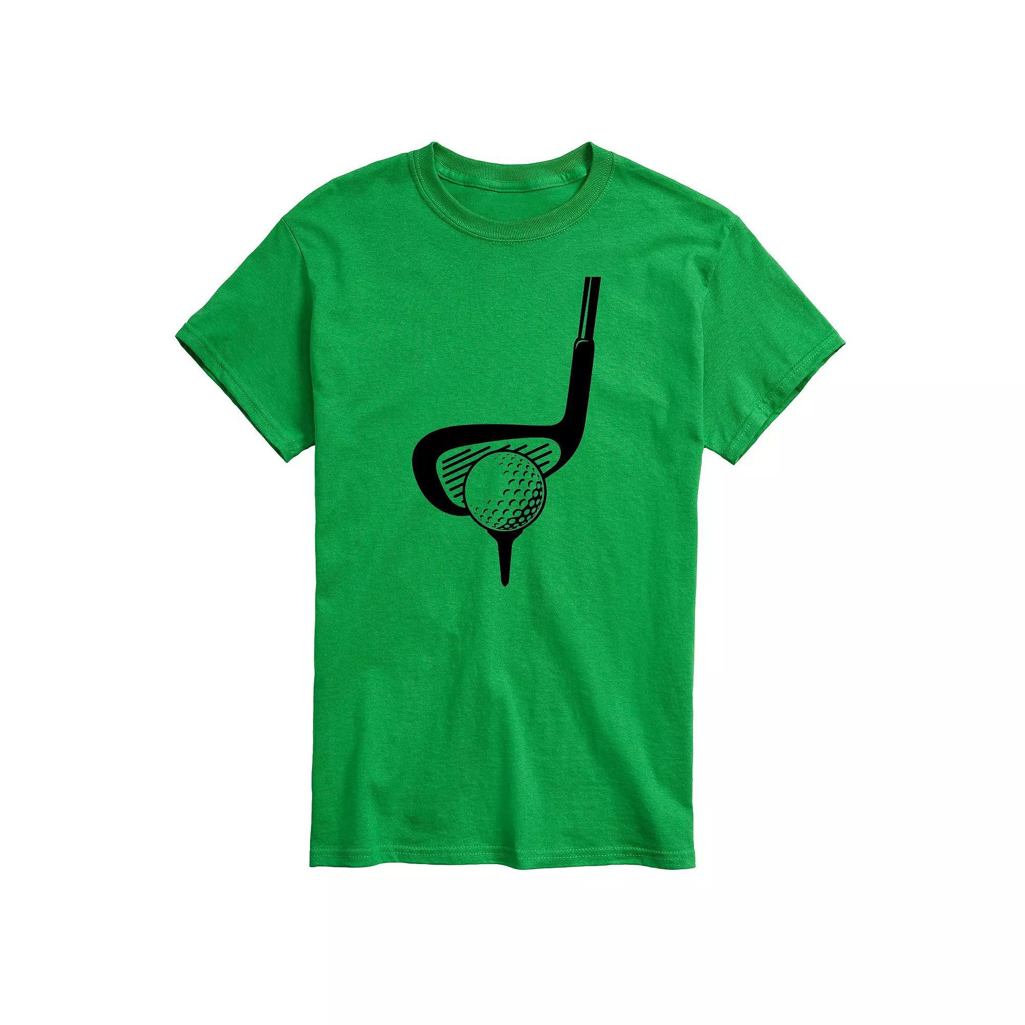 Men's Golf Club Behind Ball Graphic Tee, Size: XXL, Green Product Image