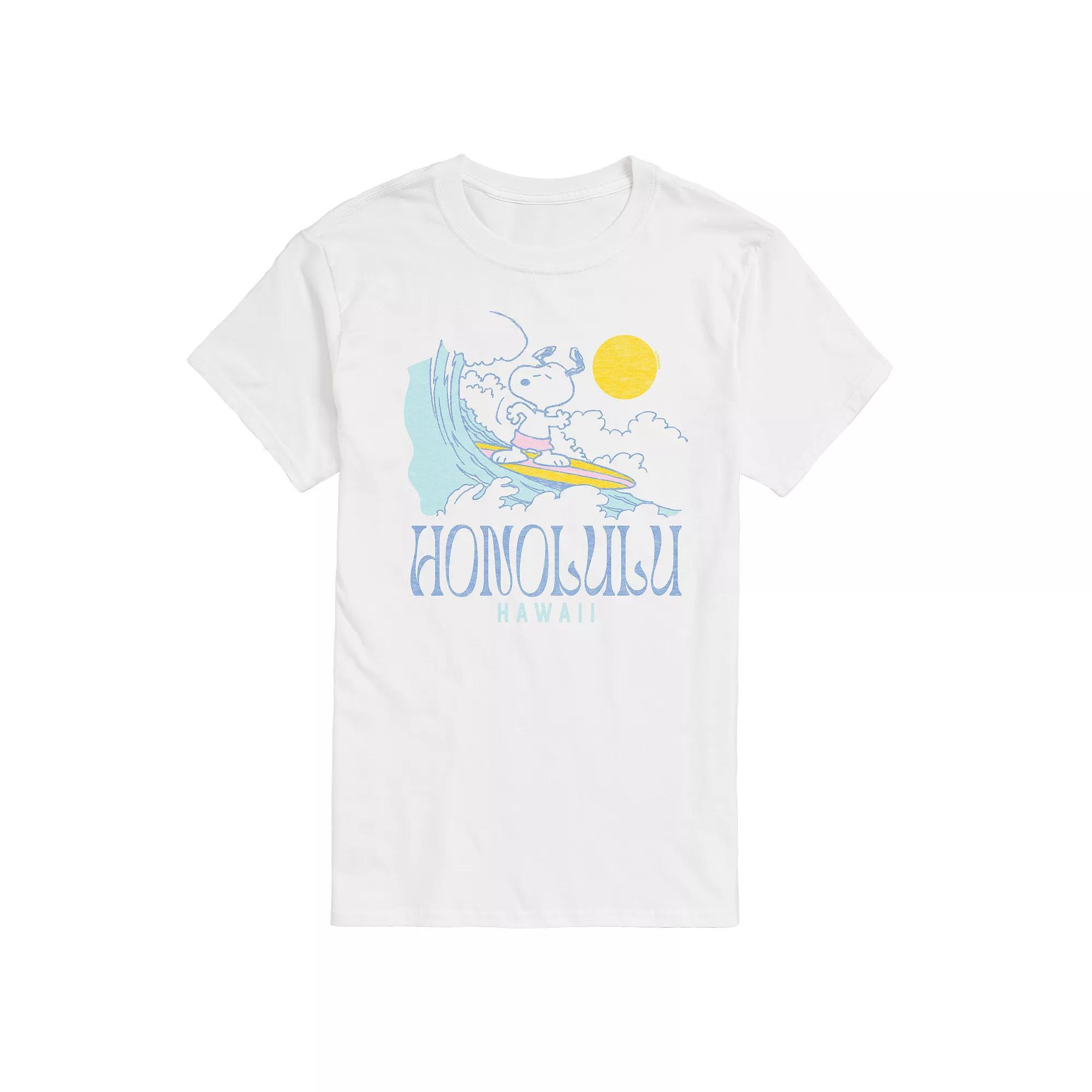 Men's Peanuts Snoopy Honolulu Hawaii Graphic Tee,  Product Image