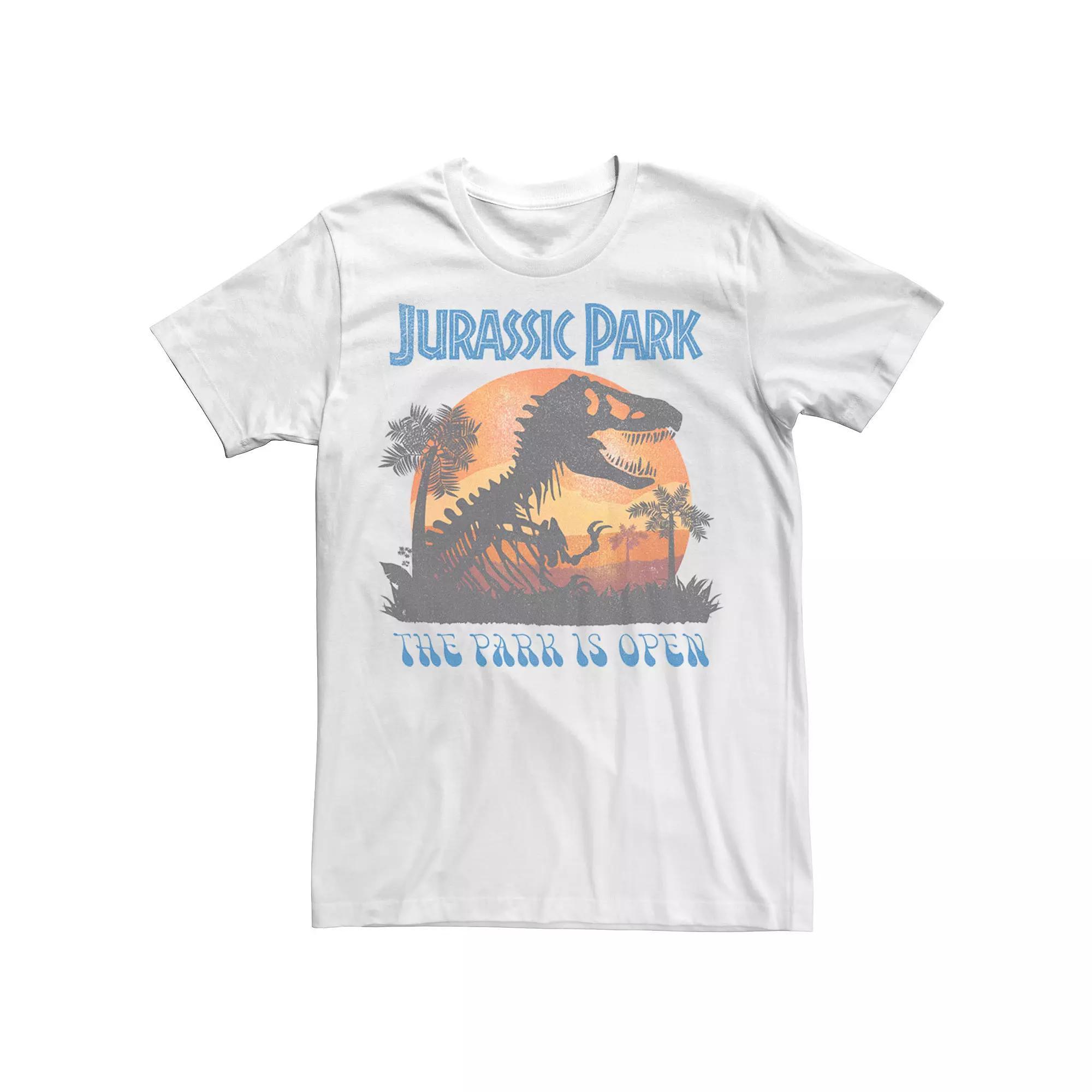 Men's Jurassic Park The Park Is Open Retro Poster Tee,  Product Image