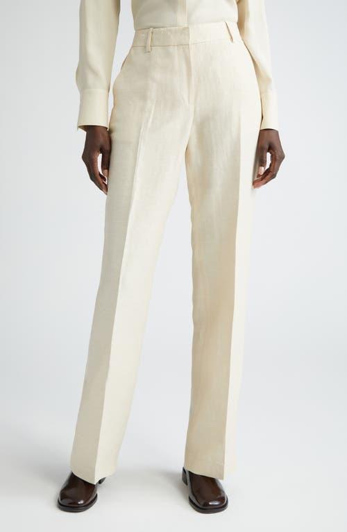 Gates High-Rise Straight-Leg Linen-Blend Pants Product Image