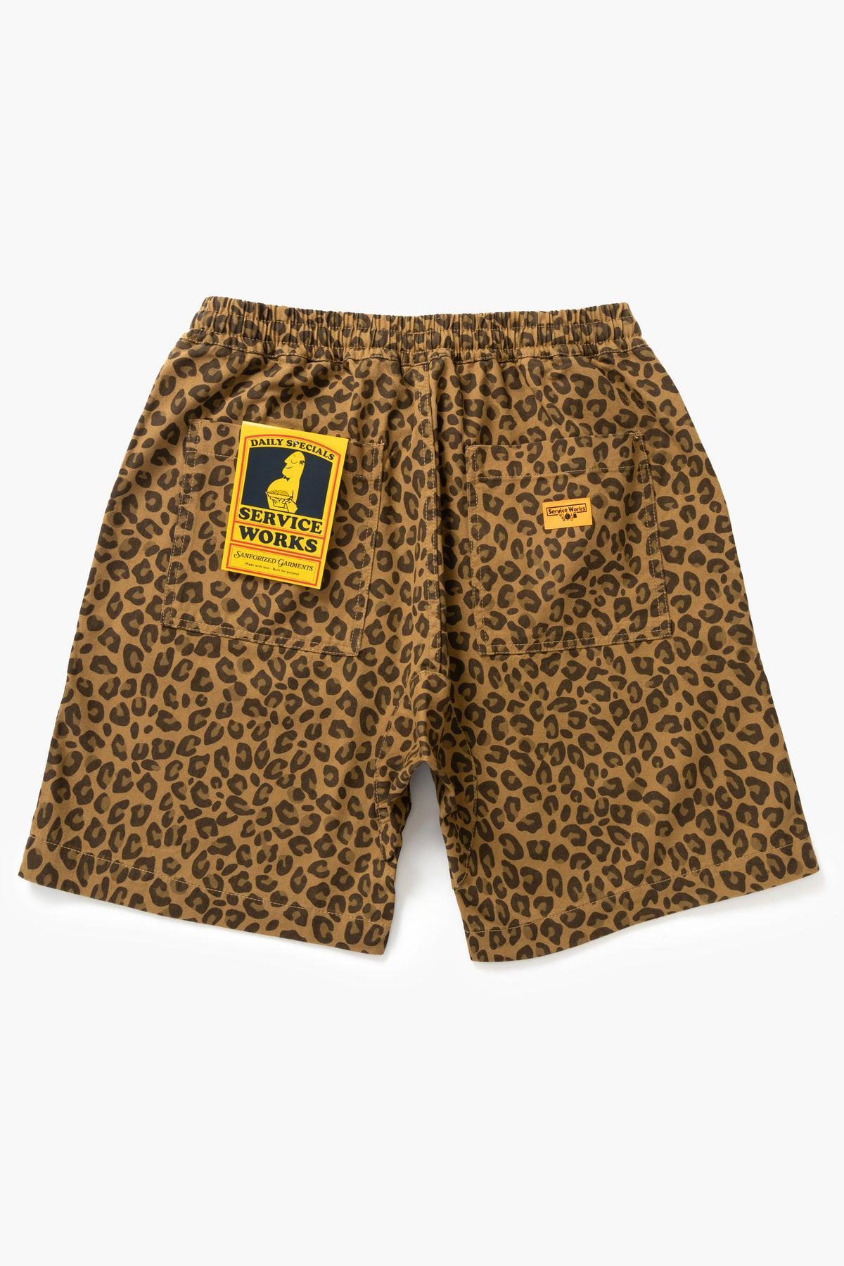 Patterned Chef Shorts - Leopard Product Image