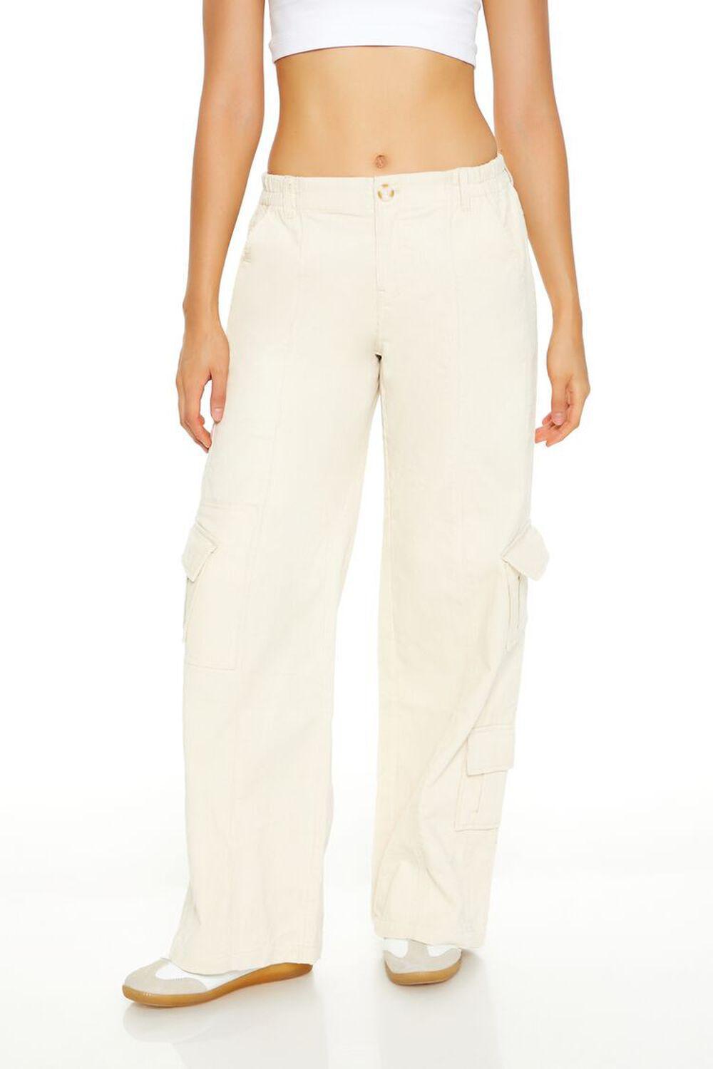 Corduroy Wide-Leg Cargo Pants | Forever 21 Product Image