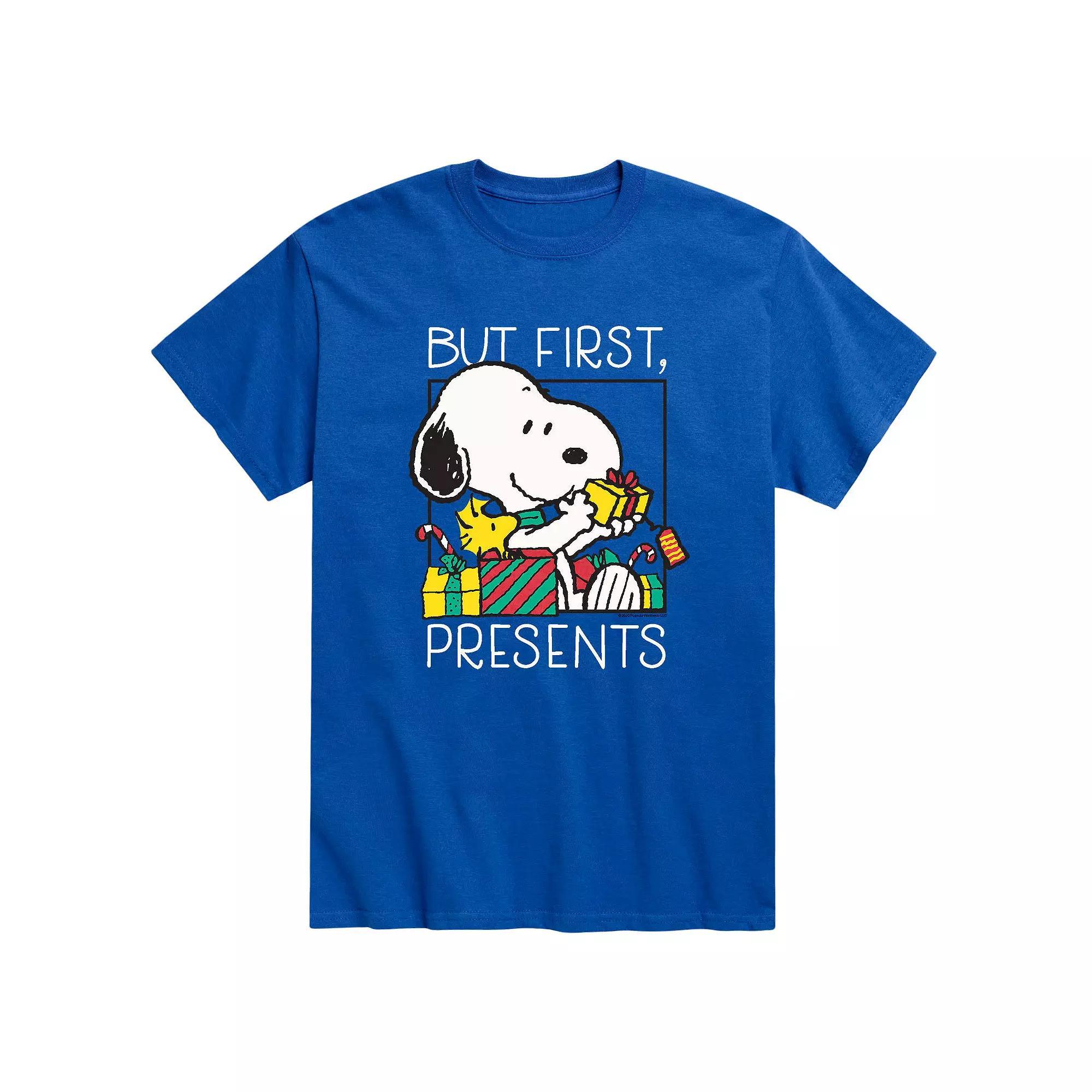 Men's Peanuts Presents First Tee, Size: Large, Royal Blue Product Image